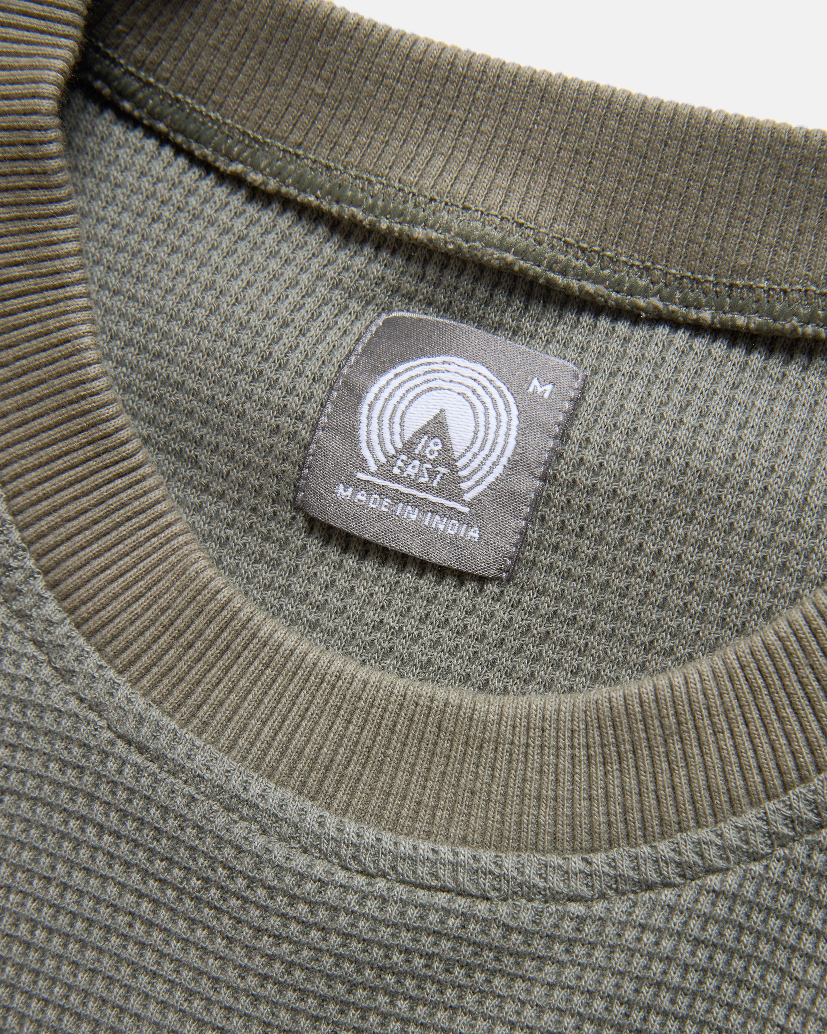 HIROCK LTE HALF SLEEVE CREWNECK - FADED DRAB TECH COTTON LIGHTWEIGHT THERMAL - Image 8