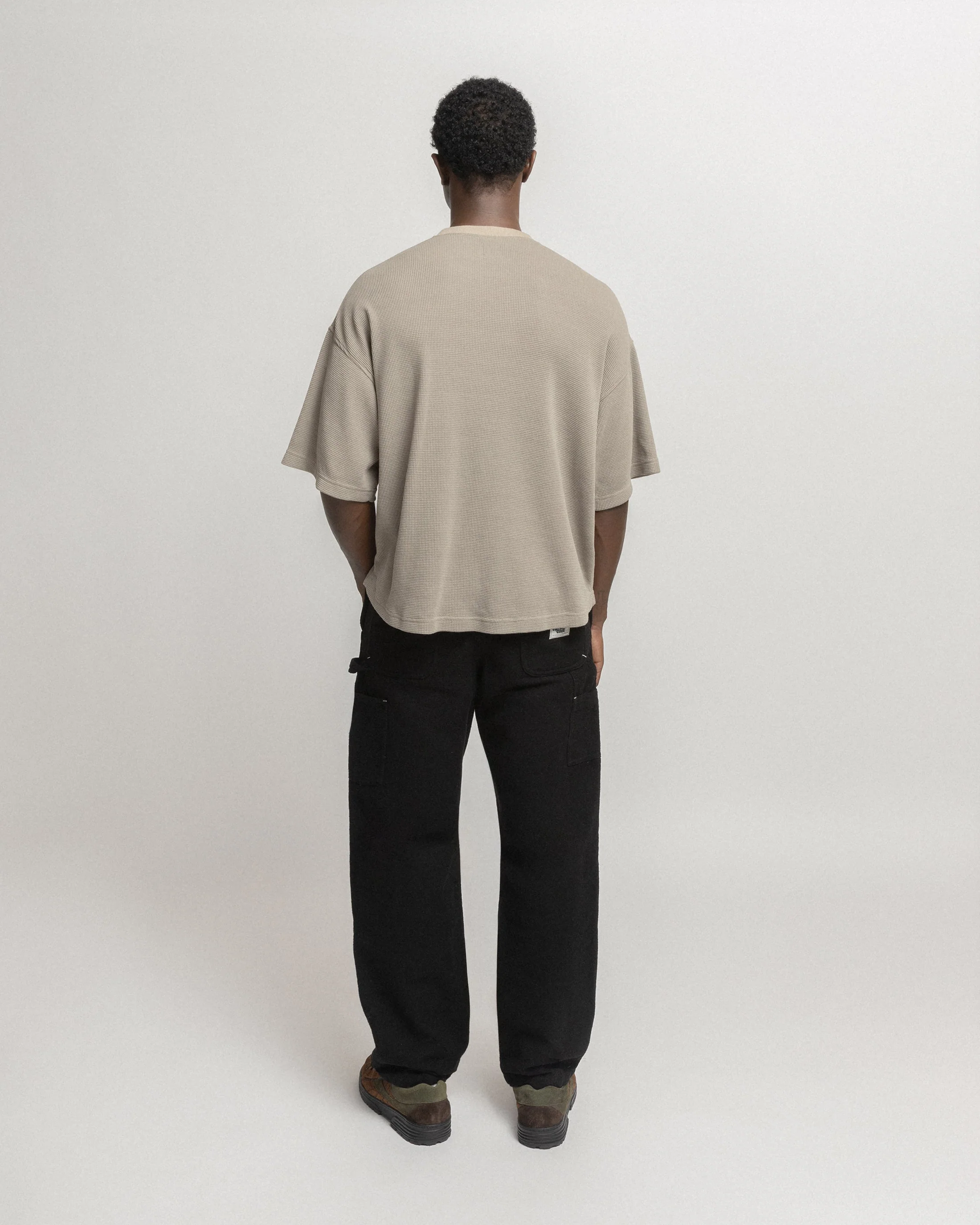 HIROCK LTE HALF SLEEVE CREWNECK - WALNUT TECH COTTON LIGHTWEIGHT THERMAL - Image 3