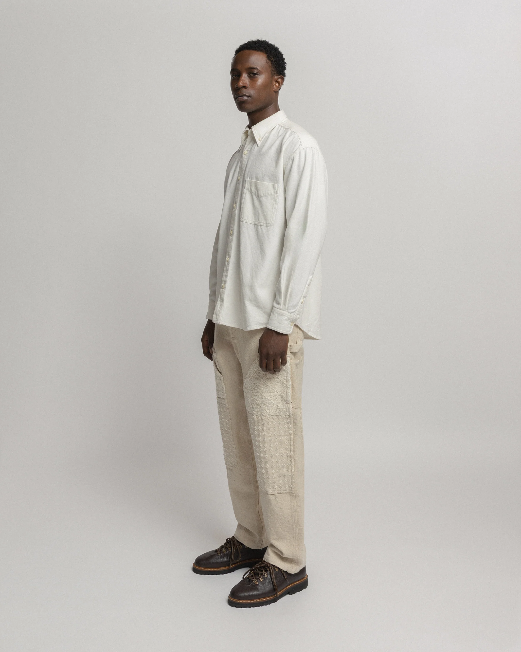JESPER VINTAGE BUTTON DOWN SHIRT - UNDYED OXFORD CLOTH - Image 3
