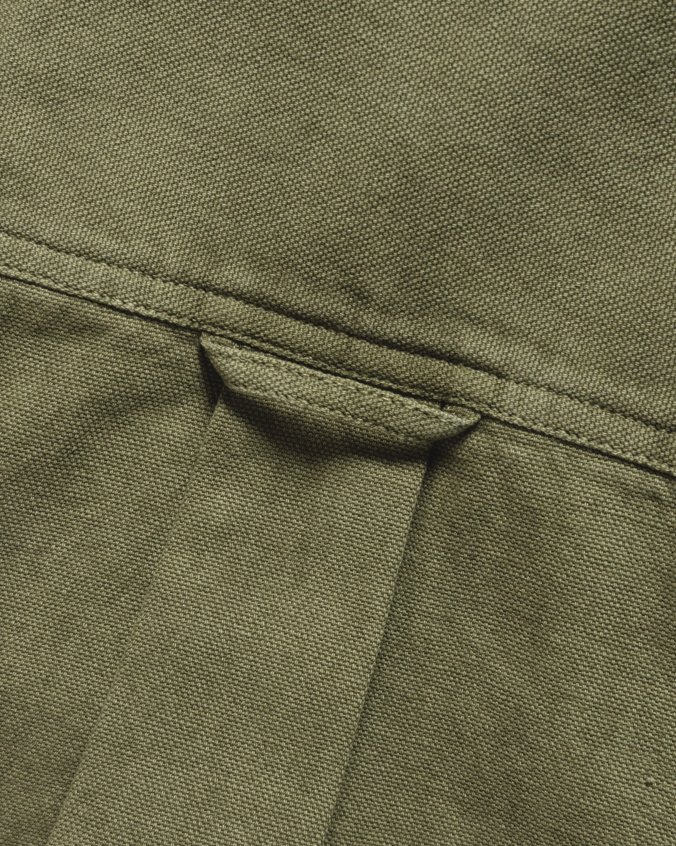 JESPER VINTAGE BUTTON DOWN SHIRT - OLIVE PIGMENT DYED OXFORD CLOTH - Image 10