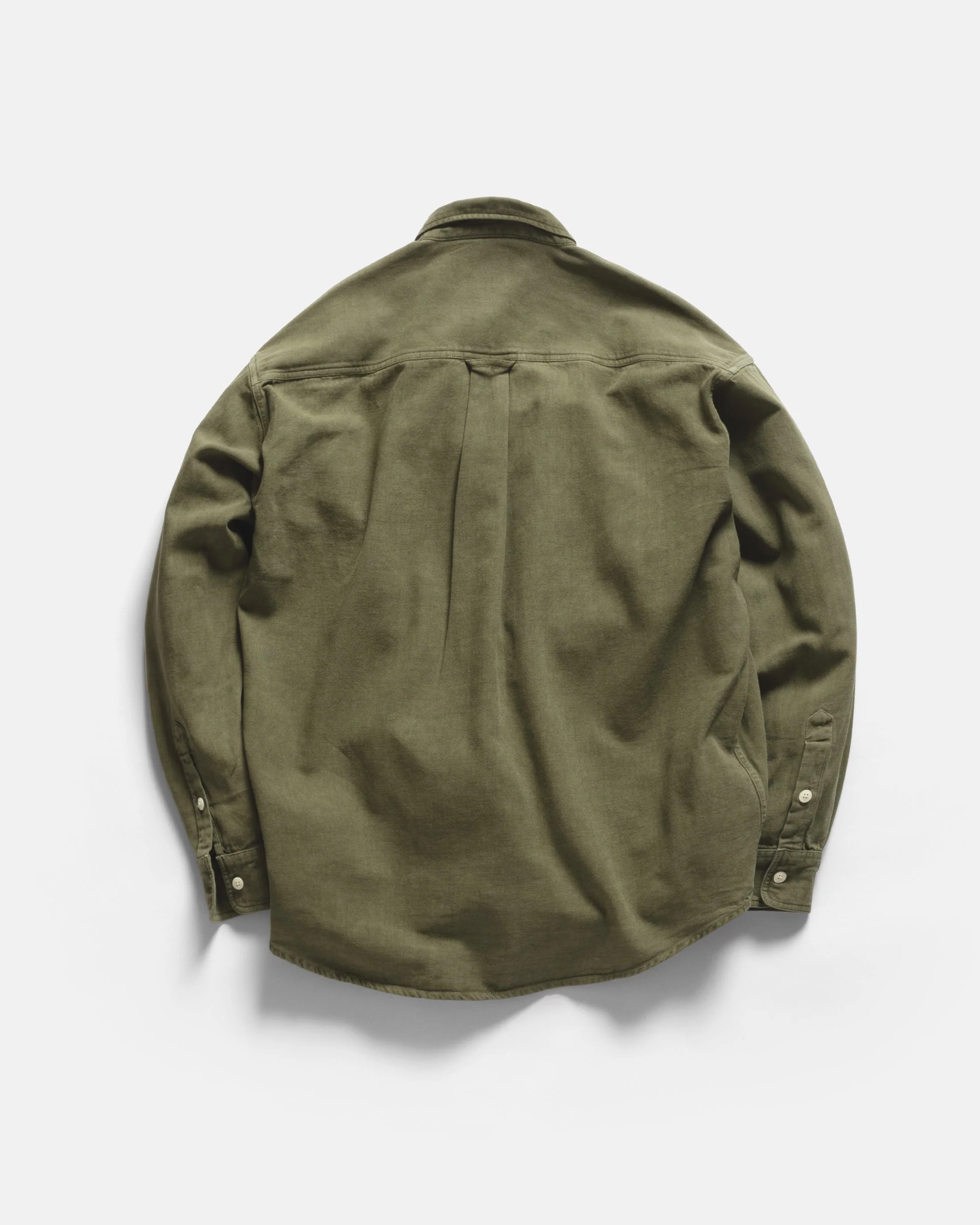 JESPER VINTAGE BUTTON DOWN SHIRT - OLIVE PIGMENT DYED OXFORD CLOTH - Image 6