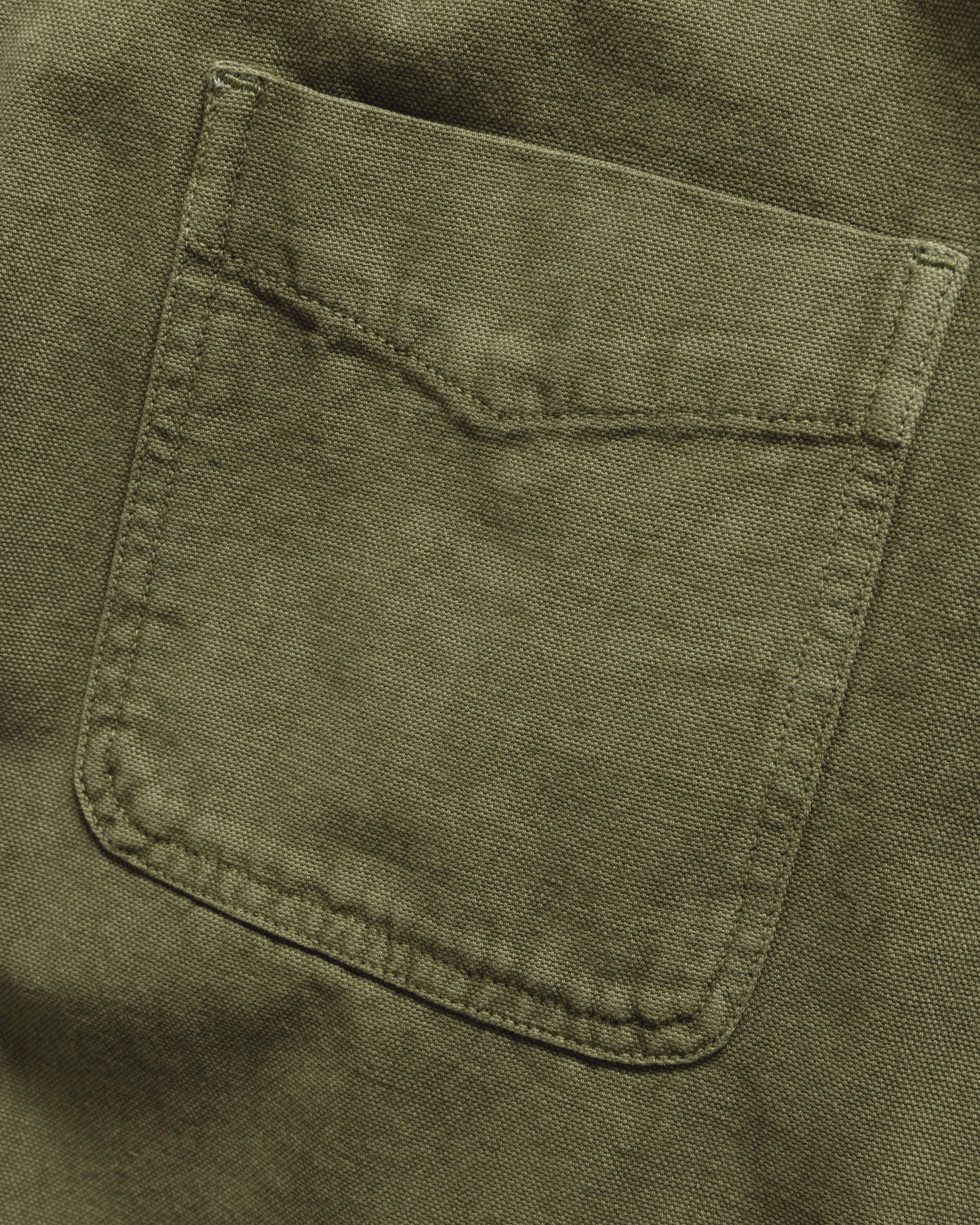 JESPER VINTAGE BUTTON DOWN SHIRT - OLIVE PIGMENT DYED OXFORD CLOTH - Image 8