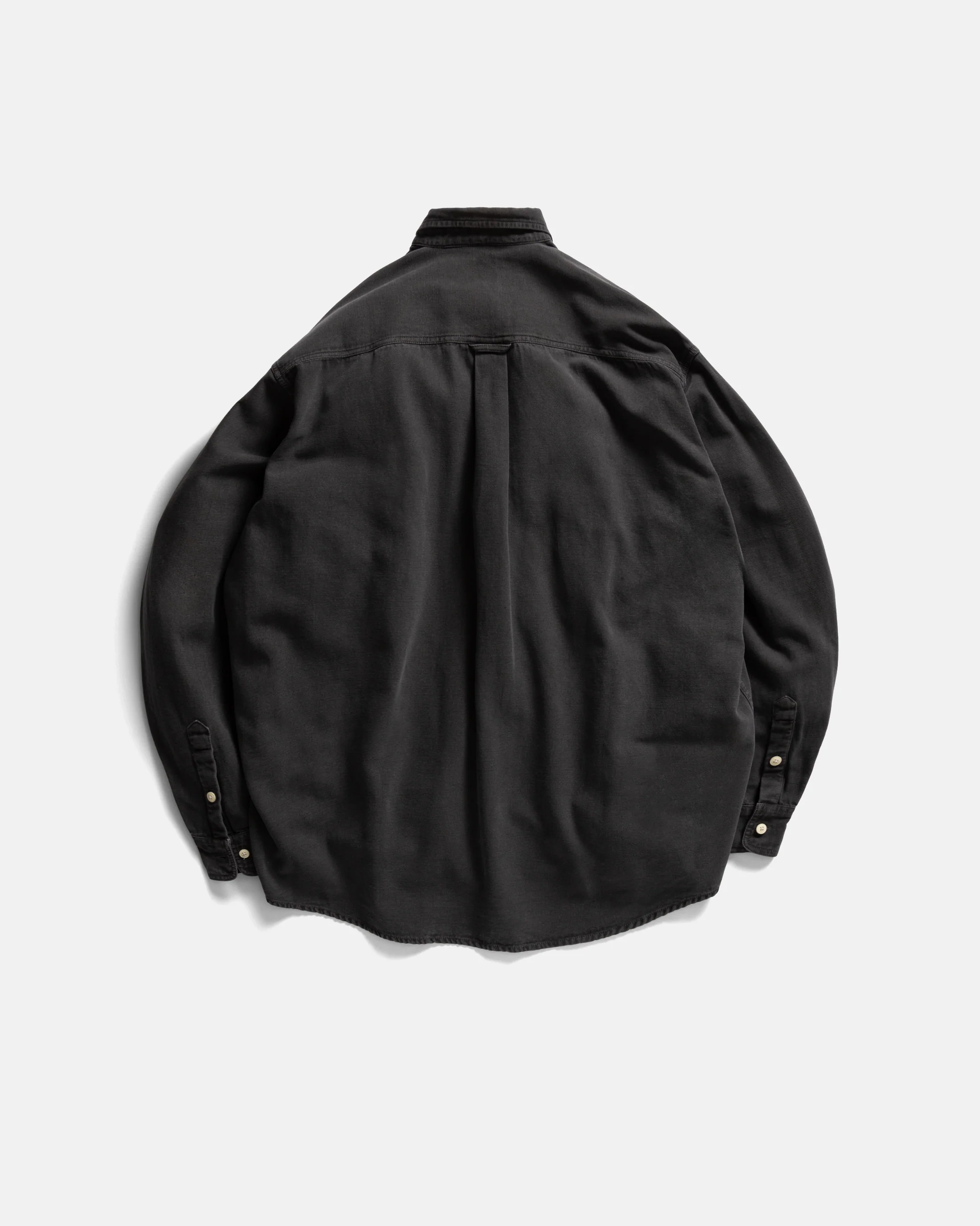 JESPER VINTAGE BUTTON DOWN SHIRT - BLACK PIGMENT DYED OXFORD CLOTH - Image 10