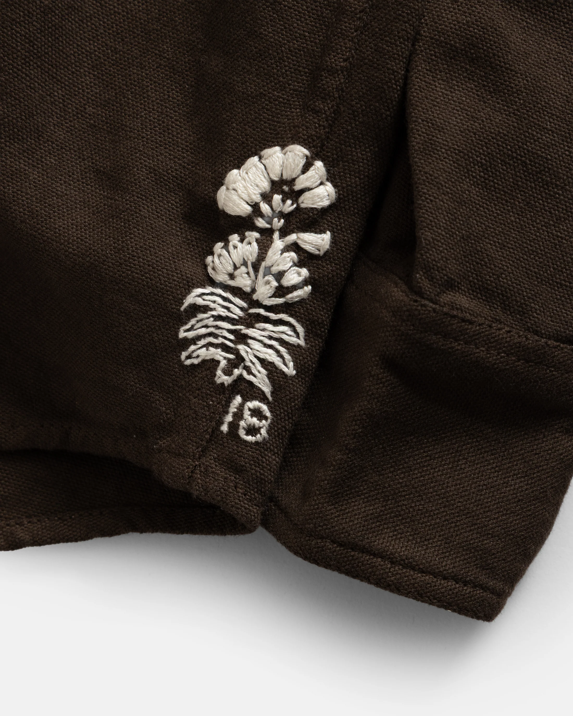 JESPER VINTAGE BUTTON DOWN SHIRT - FONDENTE CHOCOLATE OXFORD CLOTH - Image 4