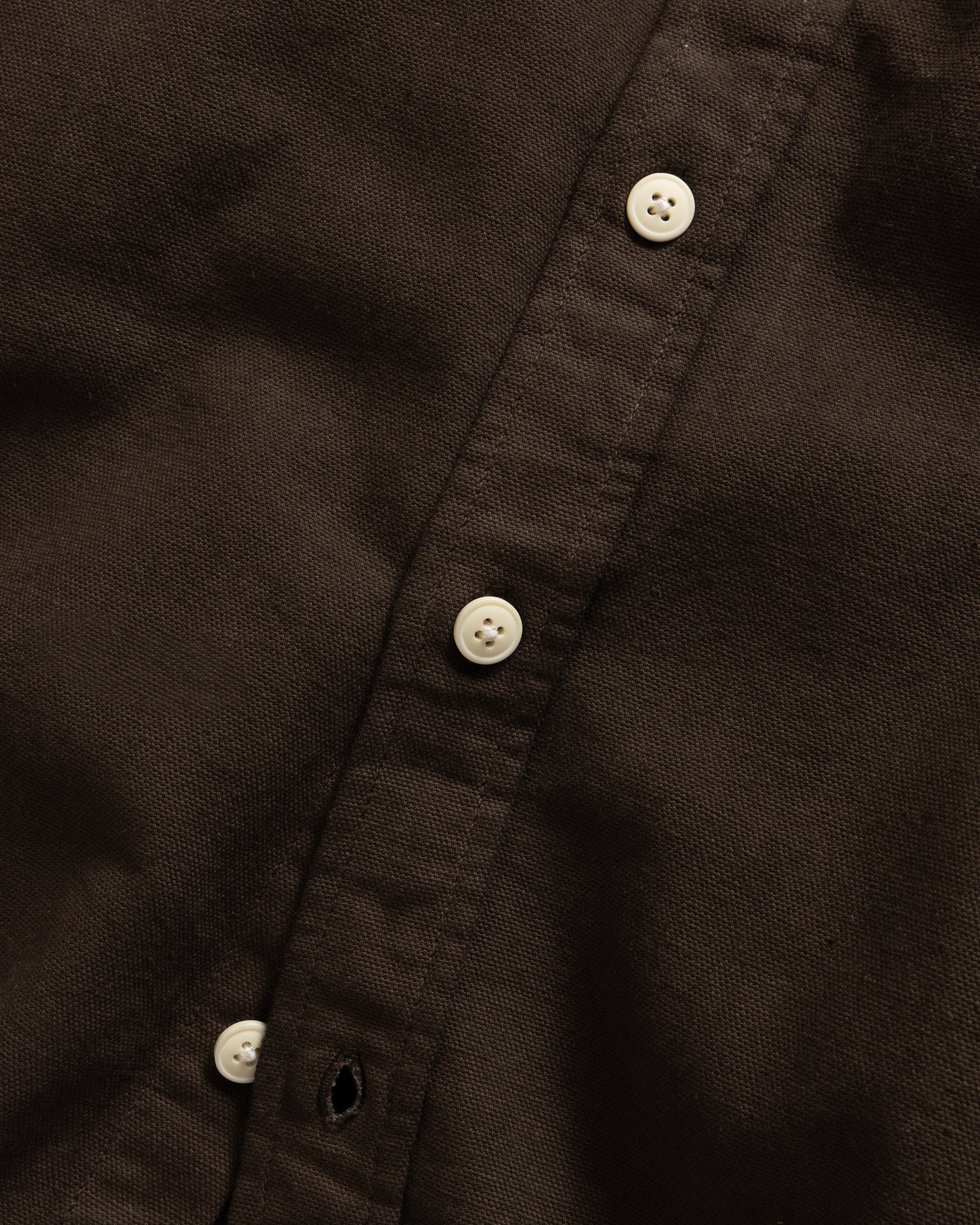 JESPER VINTAGE BUTTON DOWN SHIRT - FONDENTE CHOCOLATE OXFORD CLOTH - Image 5
