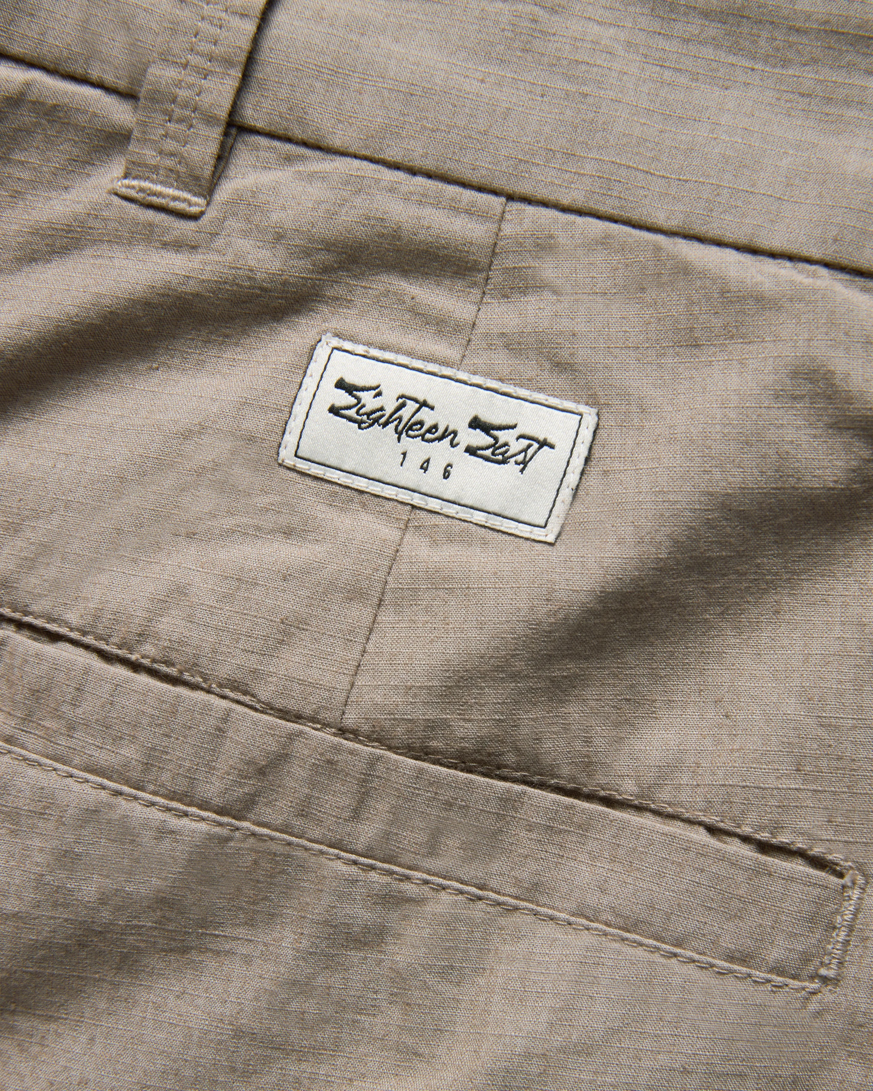 JIAN SINGLE PLEAT PANT - VINTAGE KHAKI COTTON MICRO RIPSTOP - Image 8