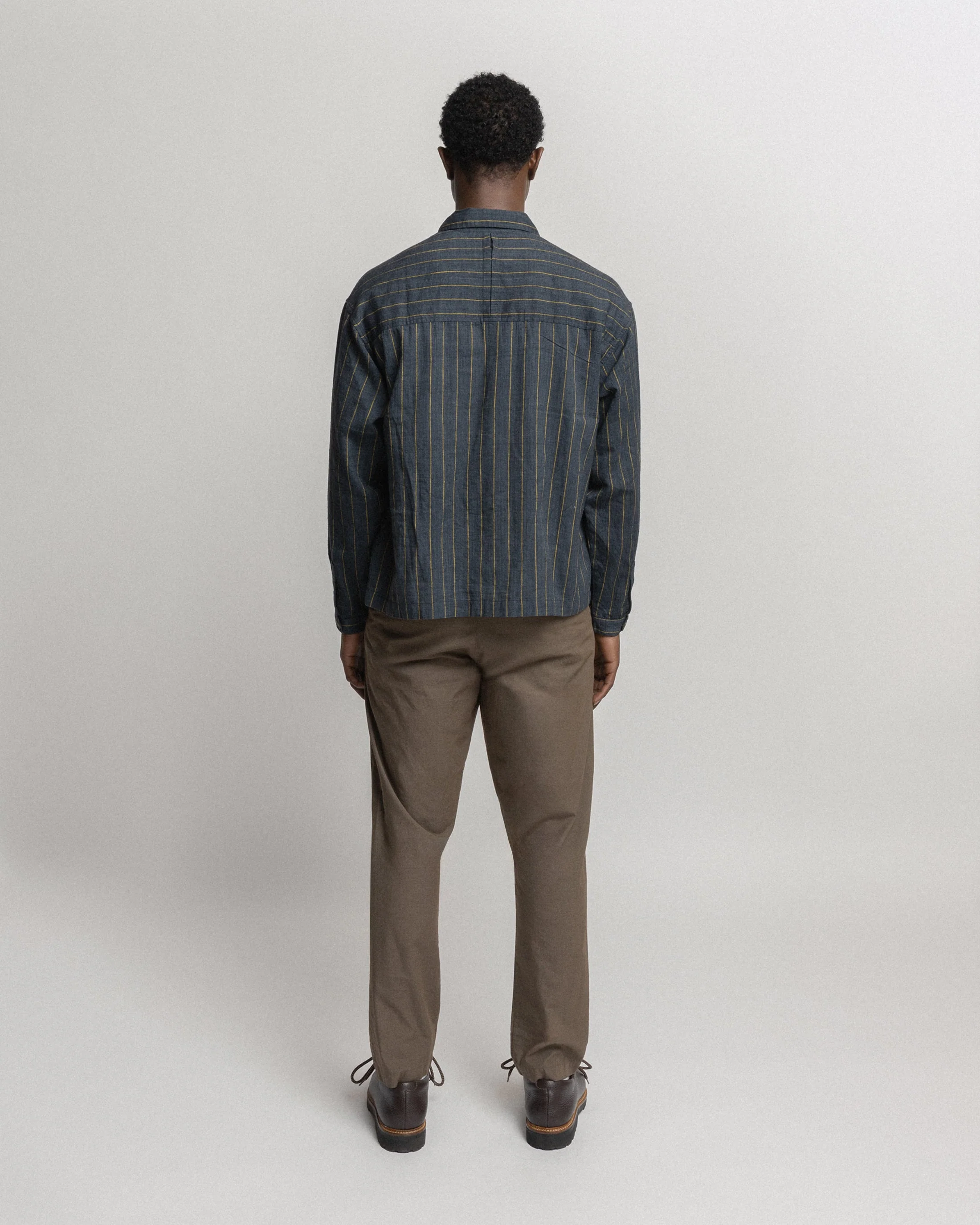 JIAN SINGLE PLEAT PANT - CHOCOLATE COTTON MICRO RIPSTOP - Image 3