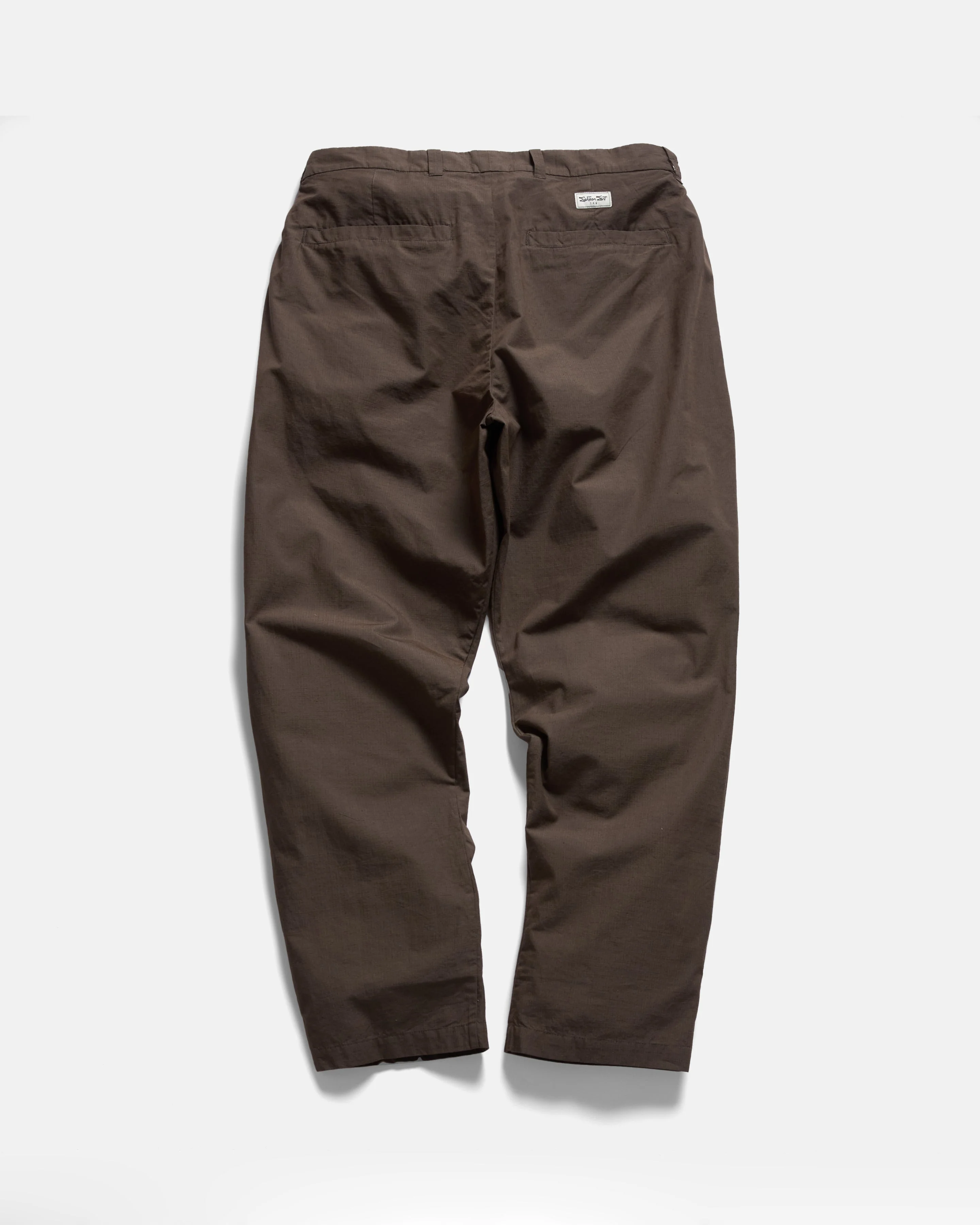 JIAN SINGLE PLEAT PANT - CHOCOLATE COTTON MICRO RIPSTOP - Image 5