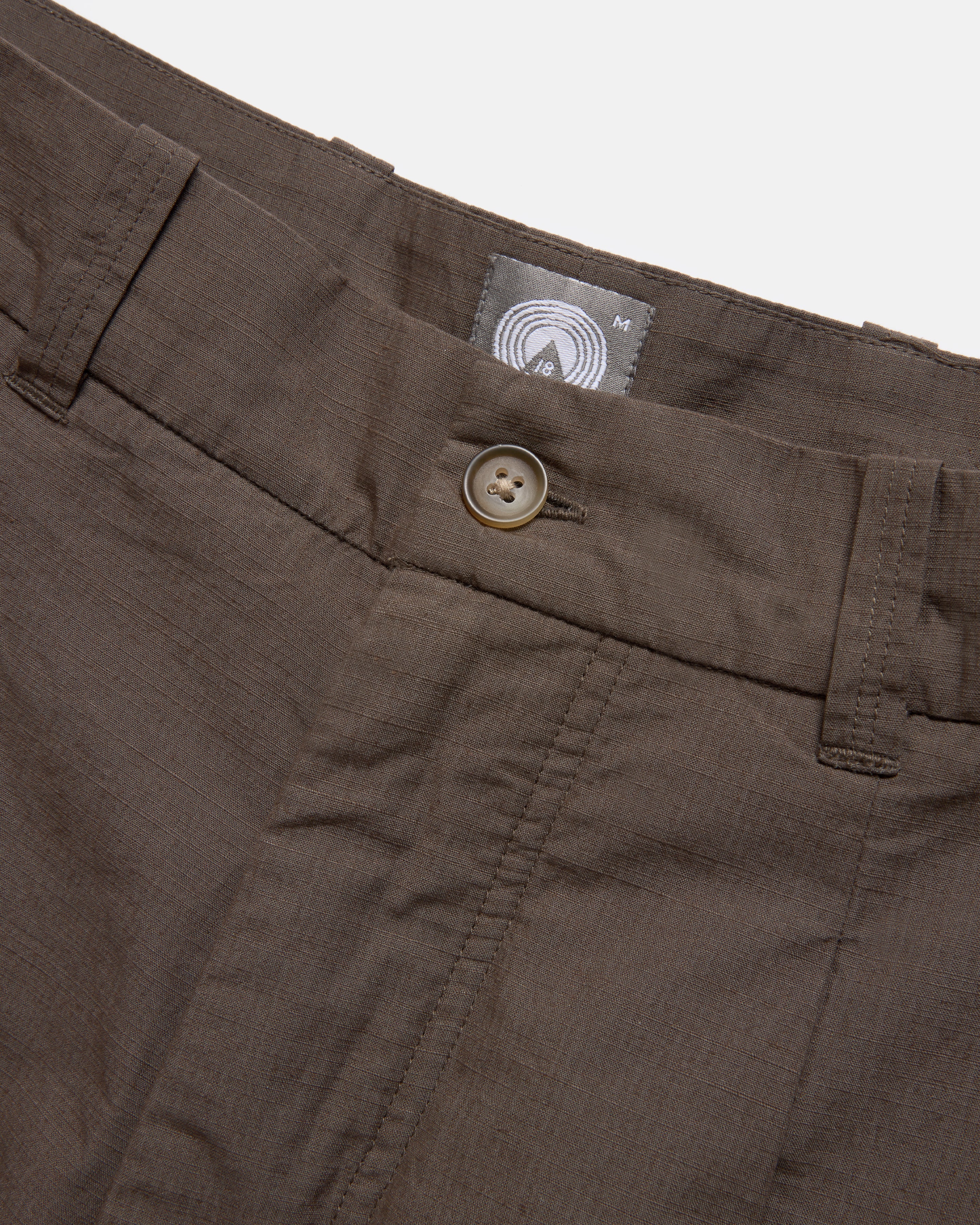 JIAN SINGLE PLEAT PANT - CHOCOLATE COTTON MICRO RIPSTOP - Image 6