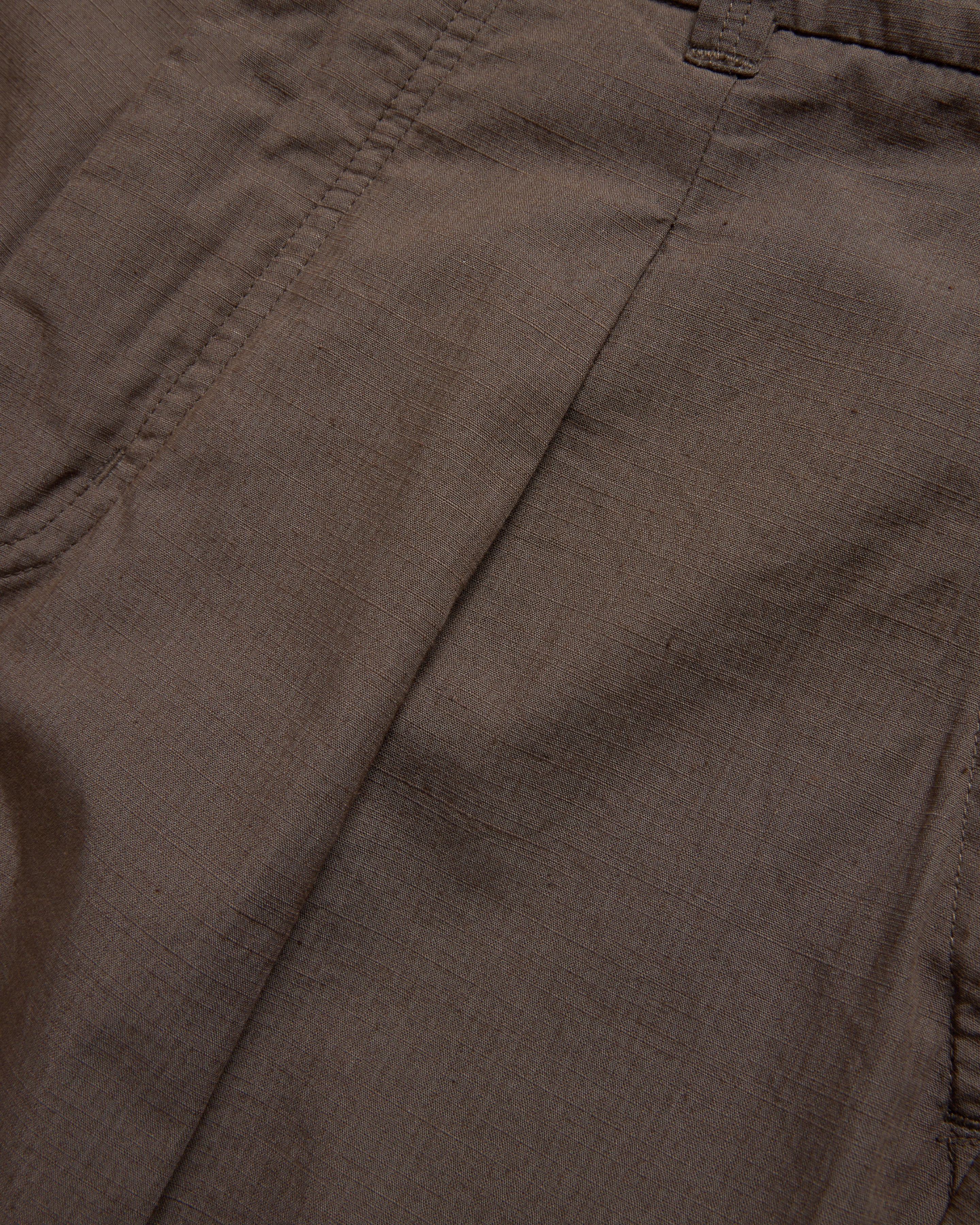 JIAN SINGLE PLEAT PANT - CHOCOLATE COTTON MICRO RIPSTOP - Image 7
