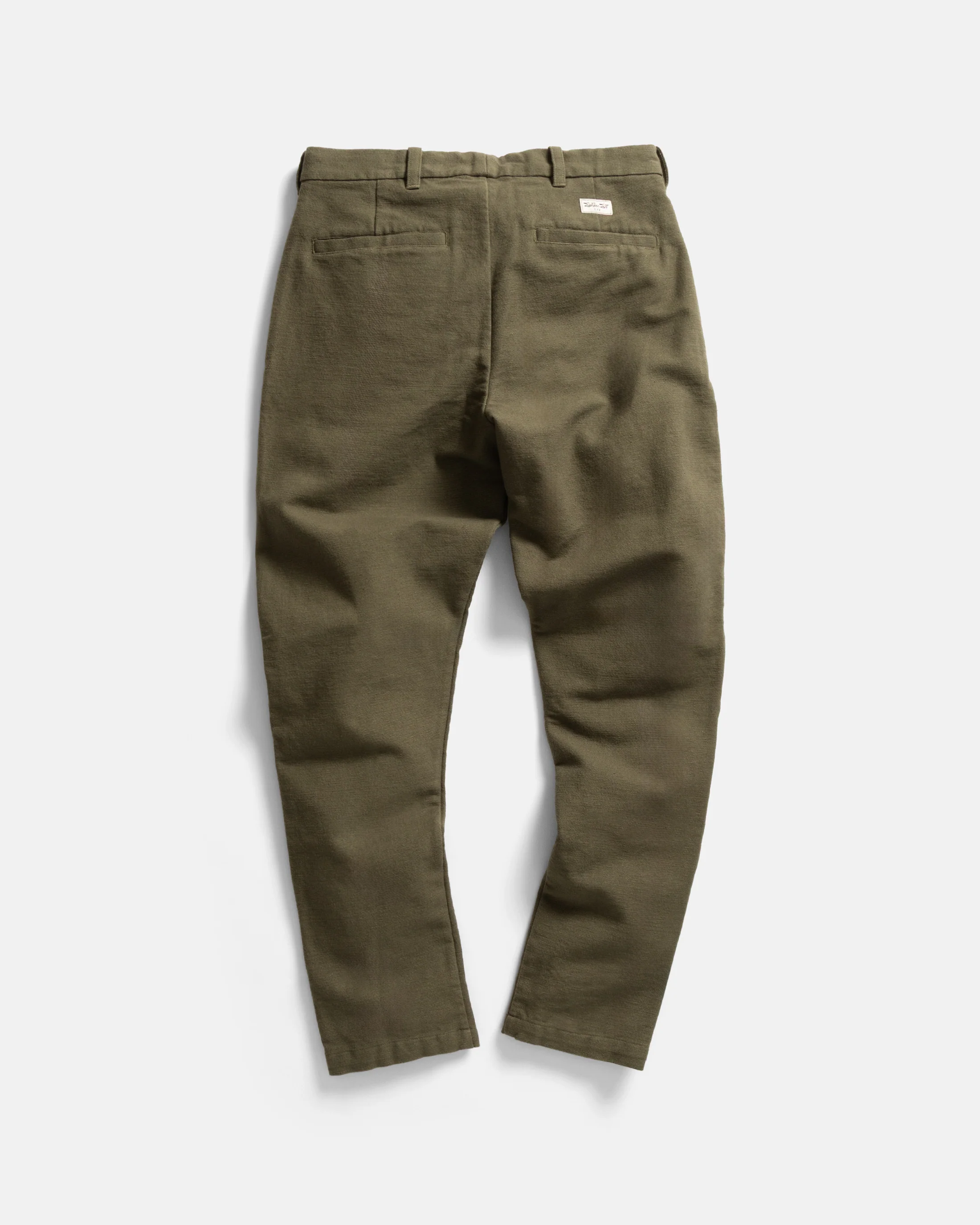 JIAN SINGLE PLEAT PANT - RIFLE GREEN HANDSPUN COTTON CANVAS - Image 3