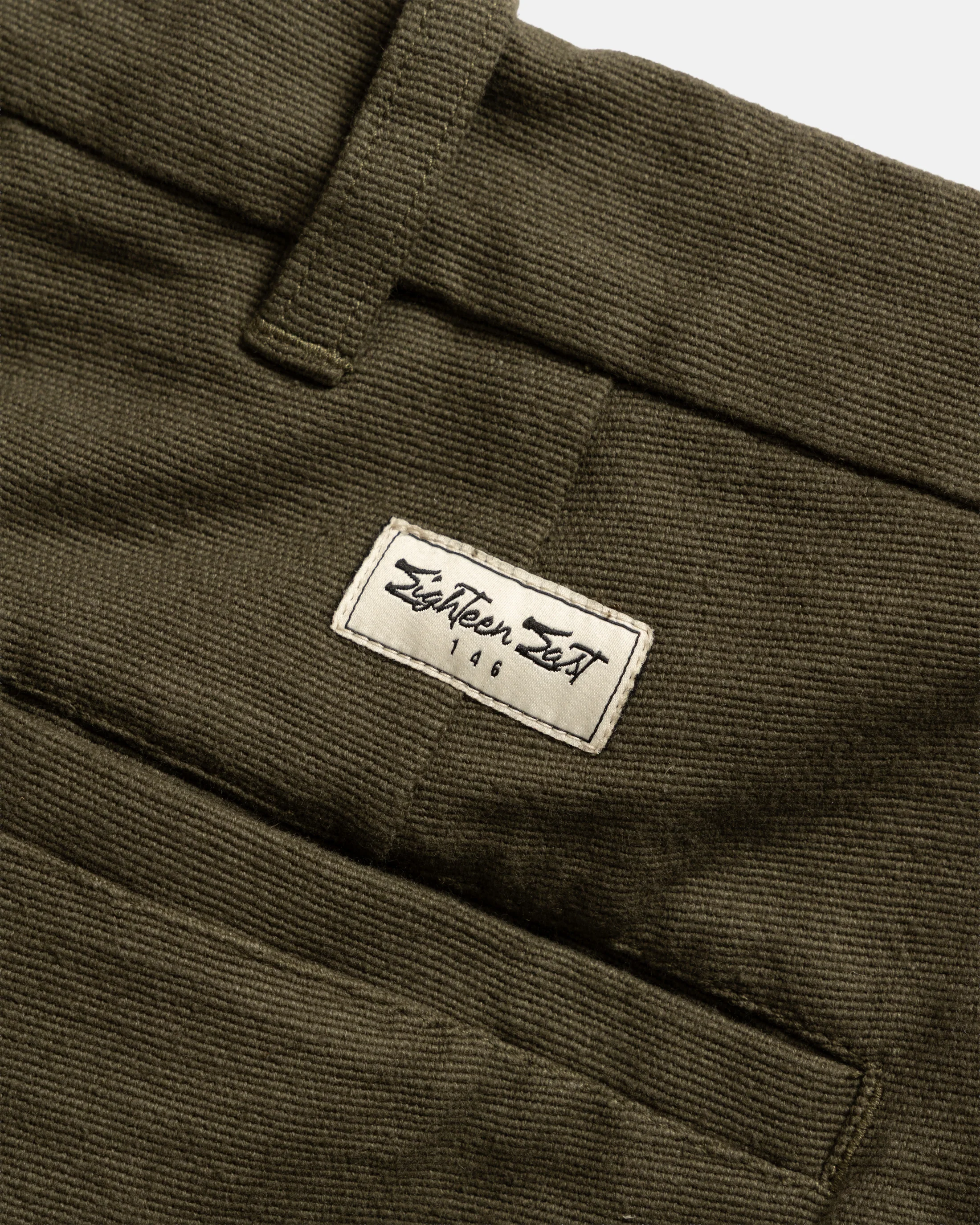 JIAN SINGLE PLEAT PANT - RIFLE GREEN HANDSPUN COTTON CANVAS - Image 4