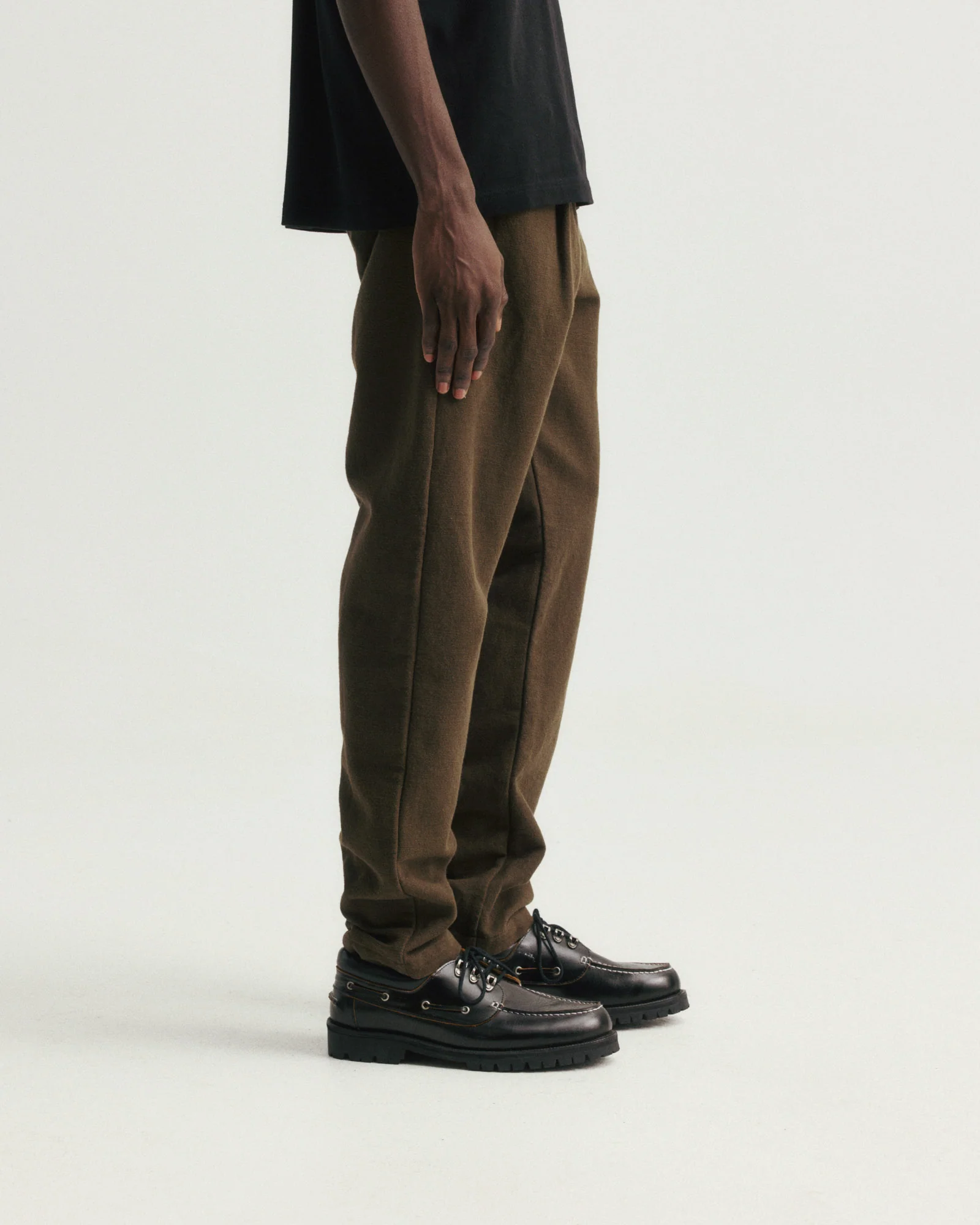 JIAN SINGLE PLEAT PANT - RIFLE GREEN HANDSPUN COTTON CANVAS - Image 7
