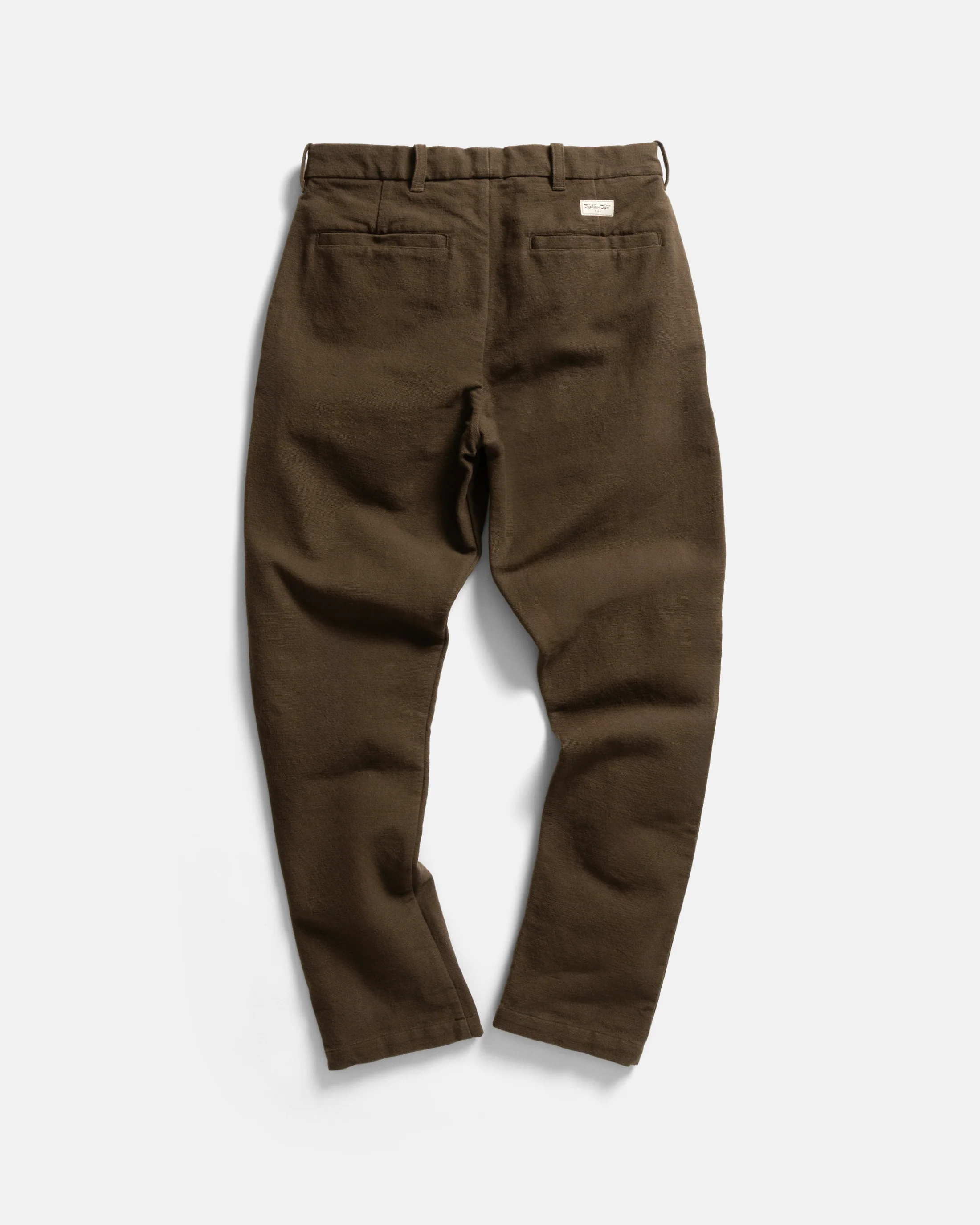 JIAN SINGLE PLEAT PANT - FONDENTE BROWN HANDSPUN COTTON CANVAS - Image 7
