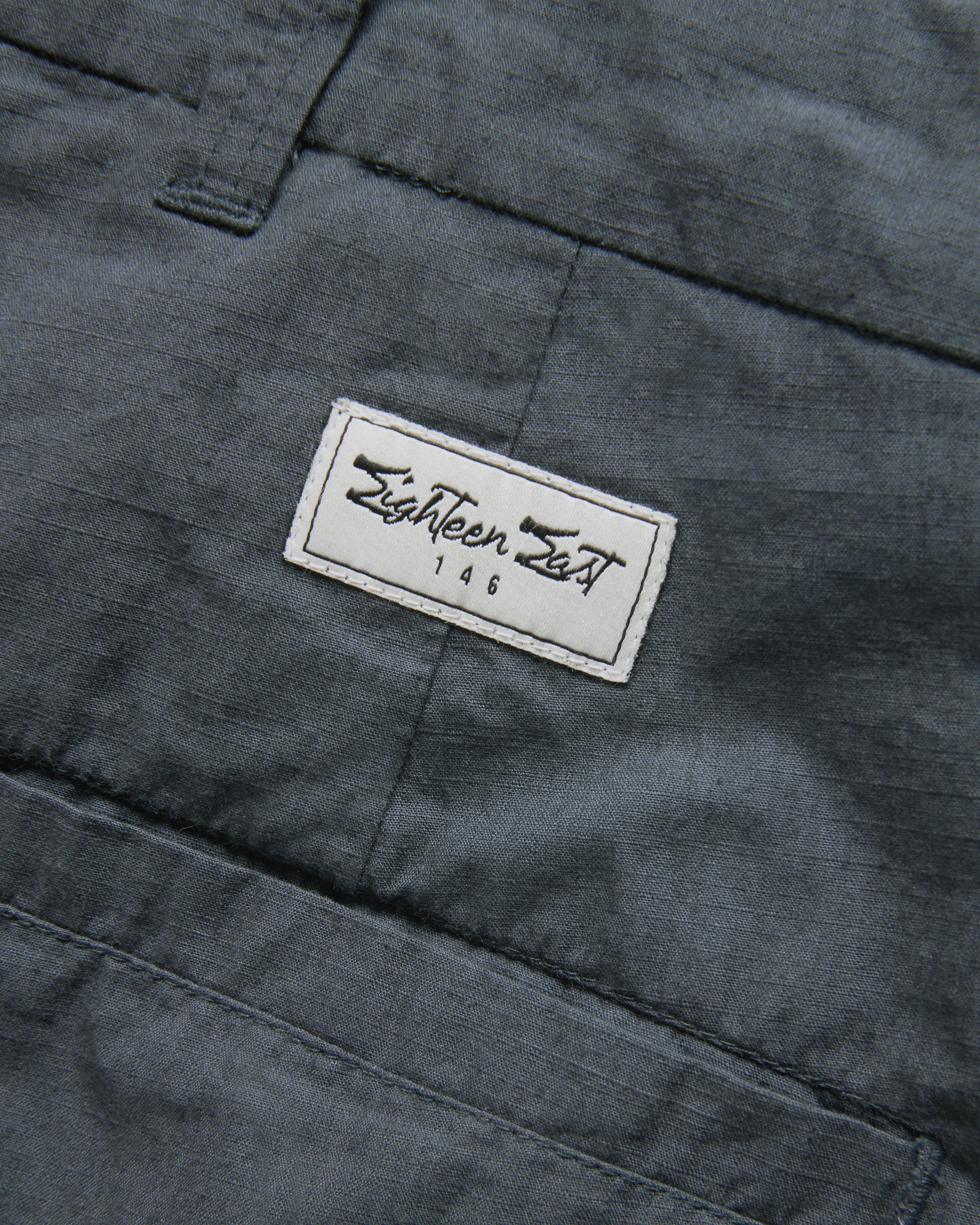 JIAN SINGLE PLEAT PANT - WASHED SLATE COTTON MICRO RIPSTOP - Image 8
