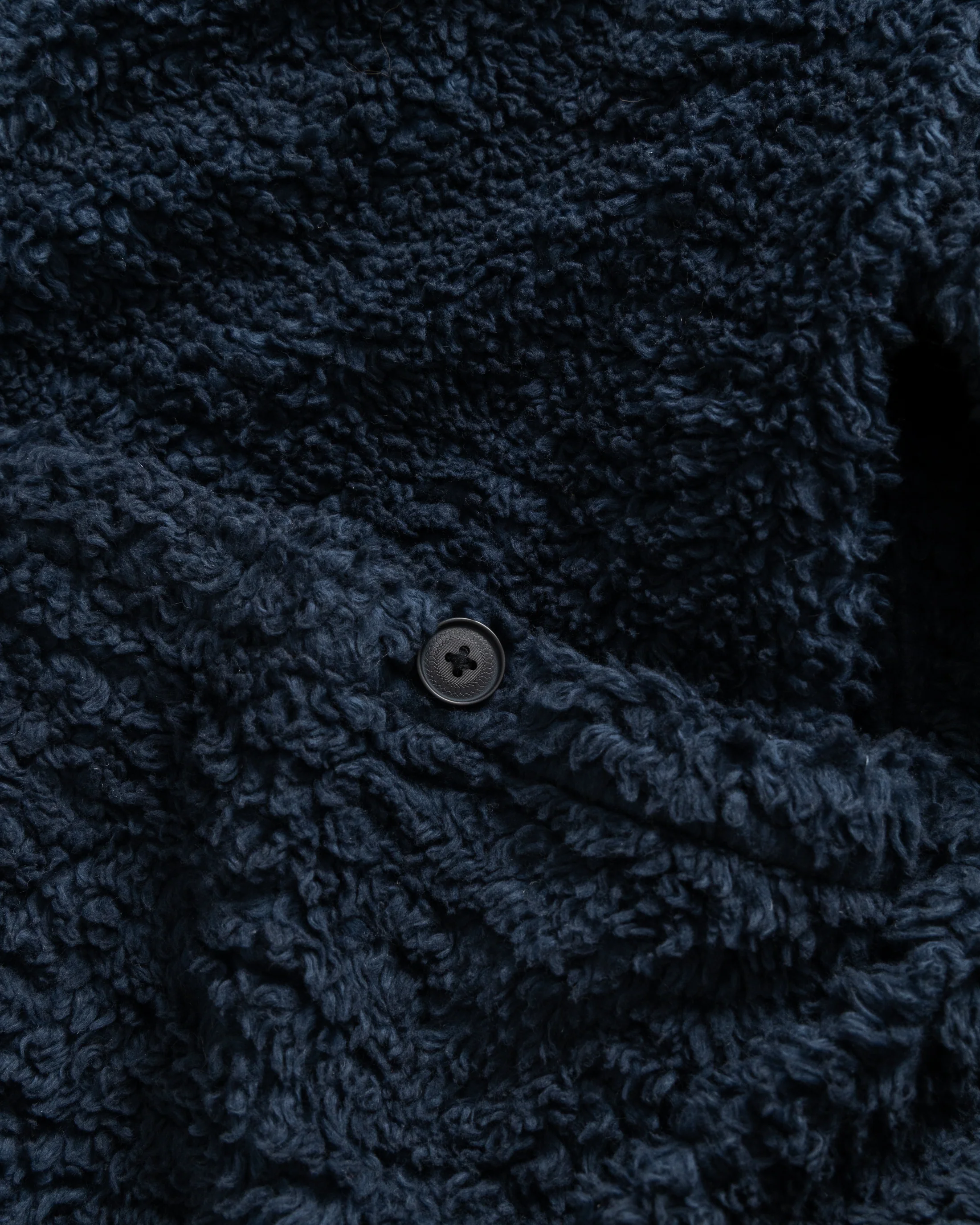 JOSEPH COACH'S JACKET - NAVY ORGANIC COTTON SHERPA - Image 3