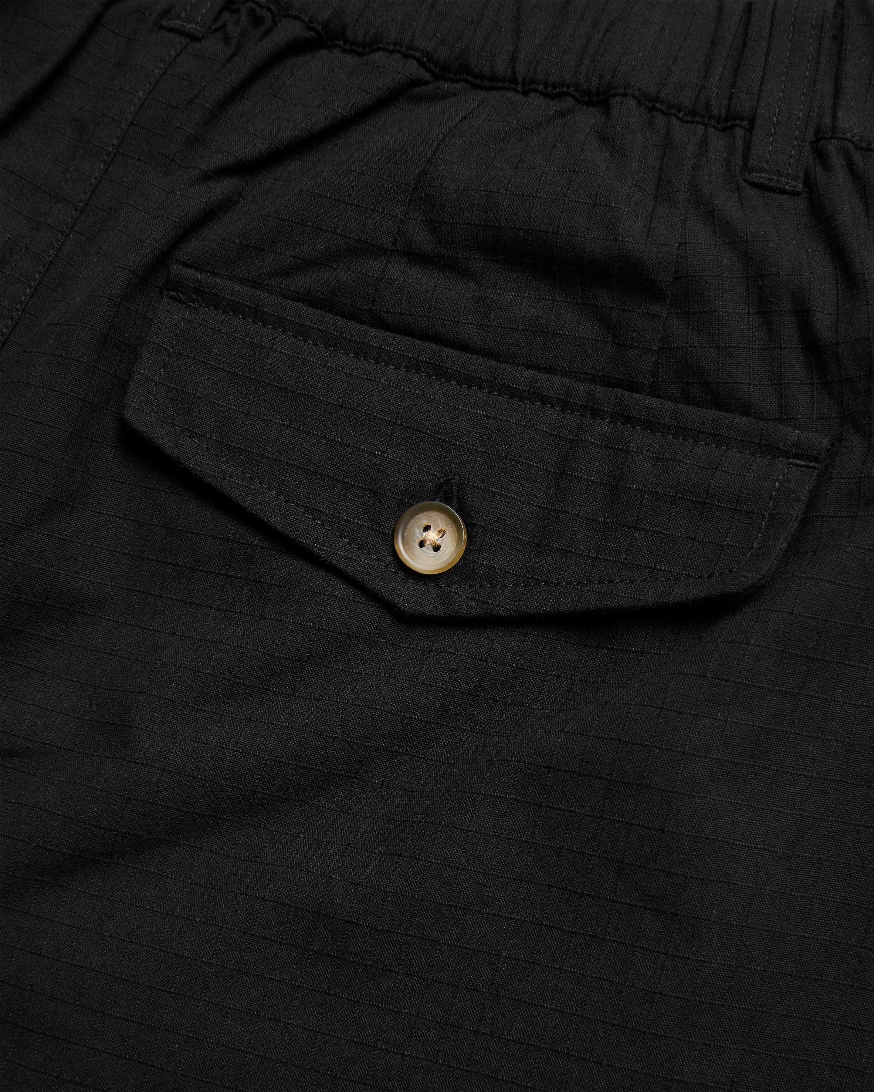 KELL PLEATED BIG PANT - BLACK COTTON RIPSTOP - Image 5