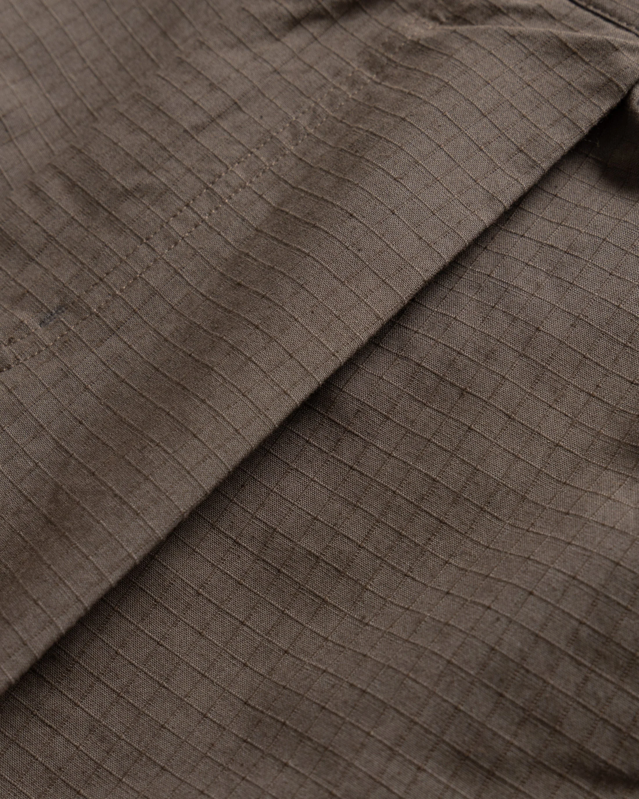 KELL PLEATED BIG PANT - FALCON BROWN COTTON RIPSTOP - Image 3