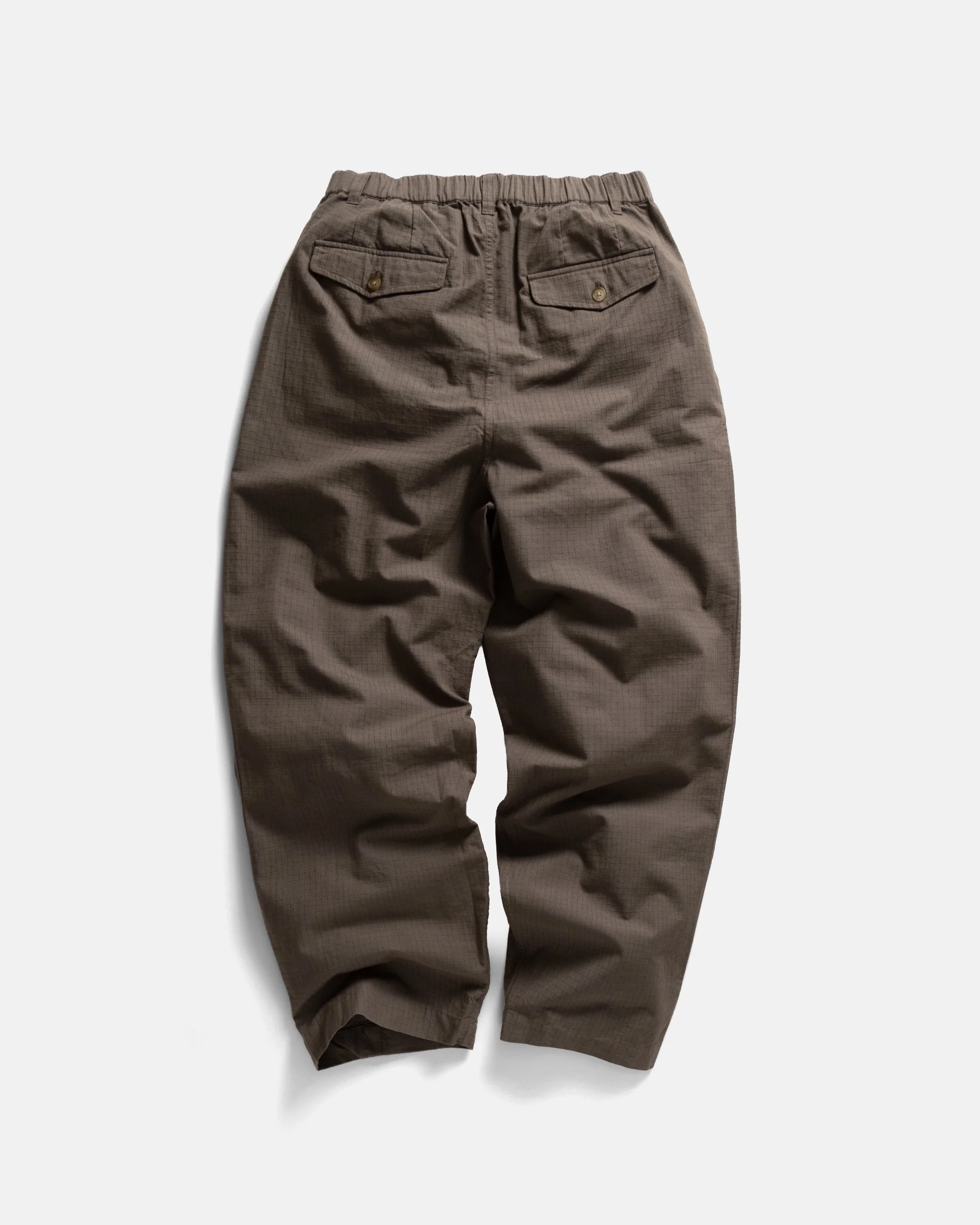 KELL PLEATED BIG PANT - FALCON BROWN COTTON RIPSTOP - Image 4