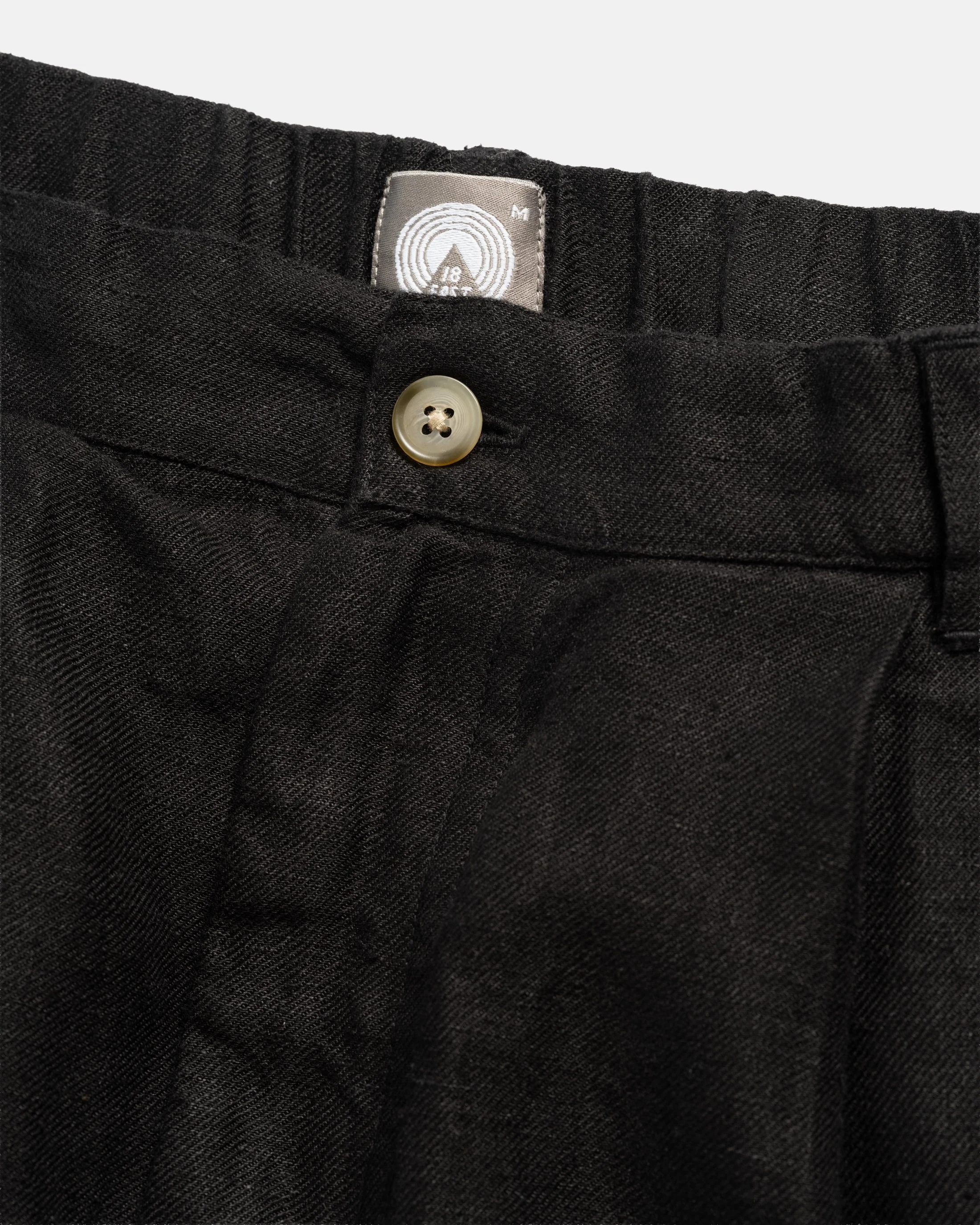 KELL PLEATED BIG PANT - BLACK LINEN TWILL - Image 5