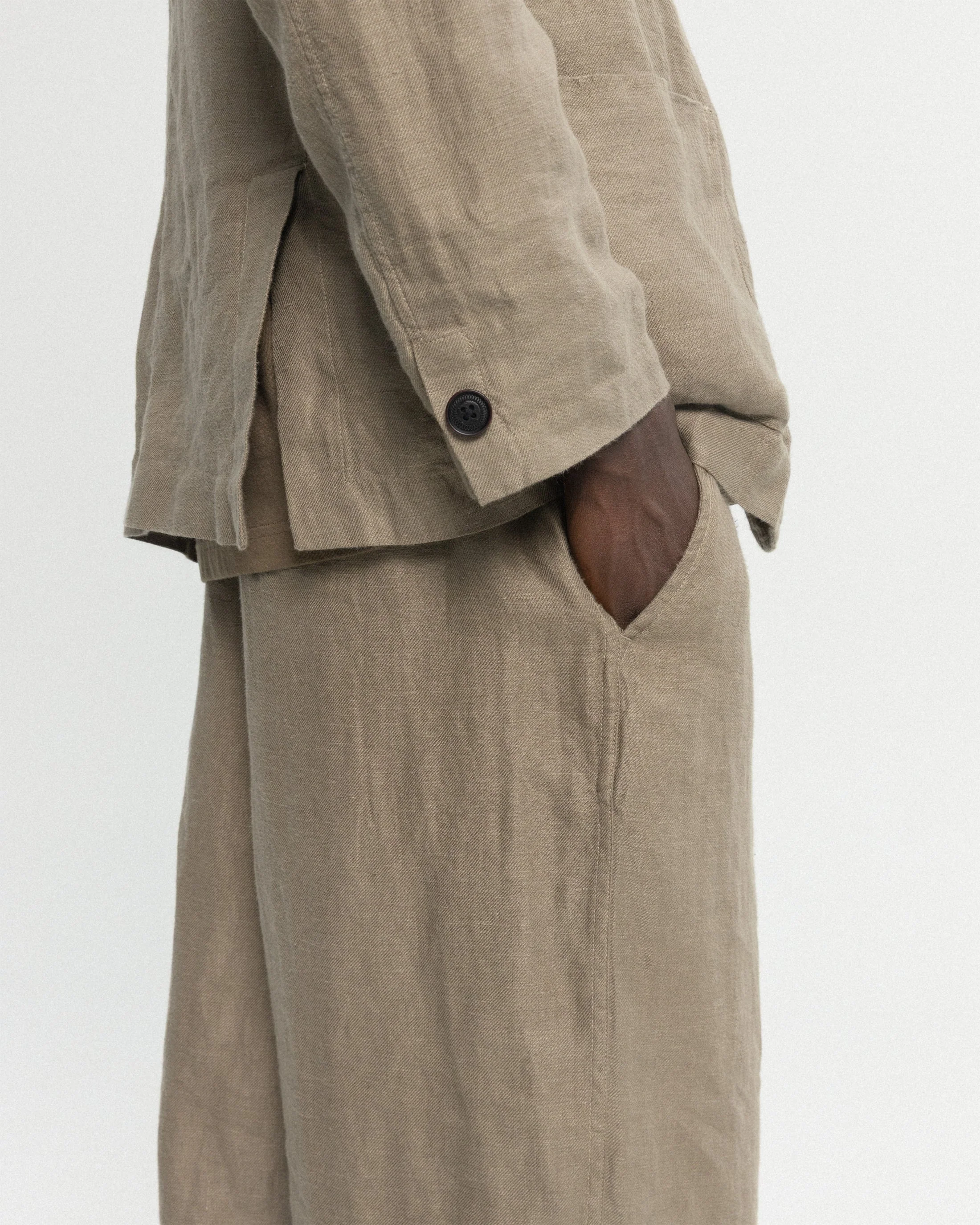 KELL PLEATED BIG PANT - FALLEN ROCK LINEN TWILL - Image 10