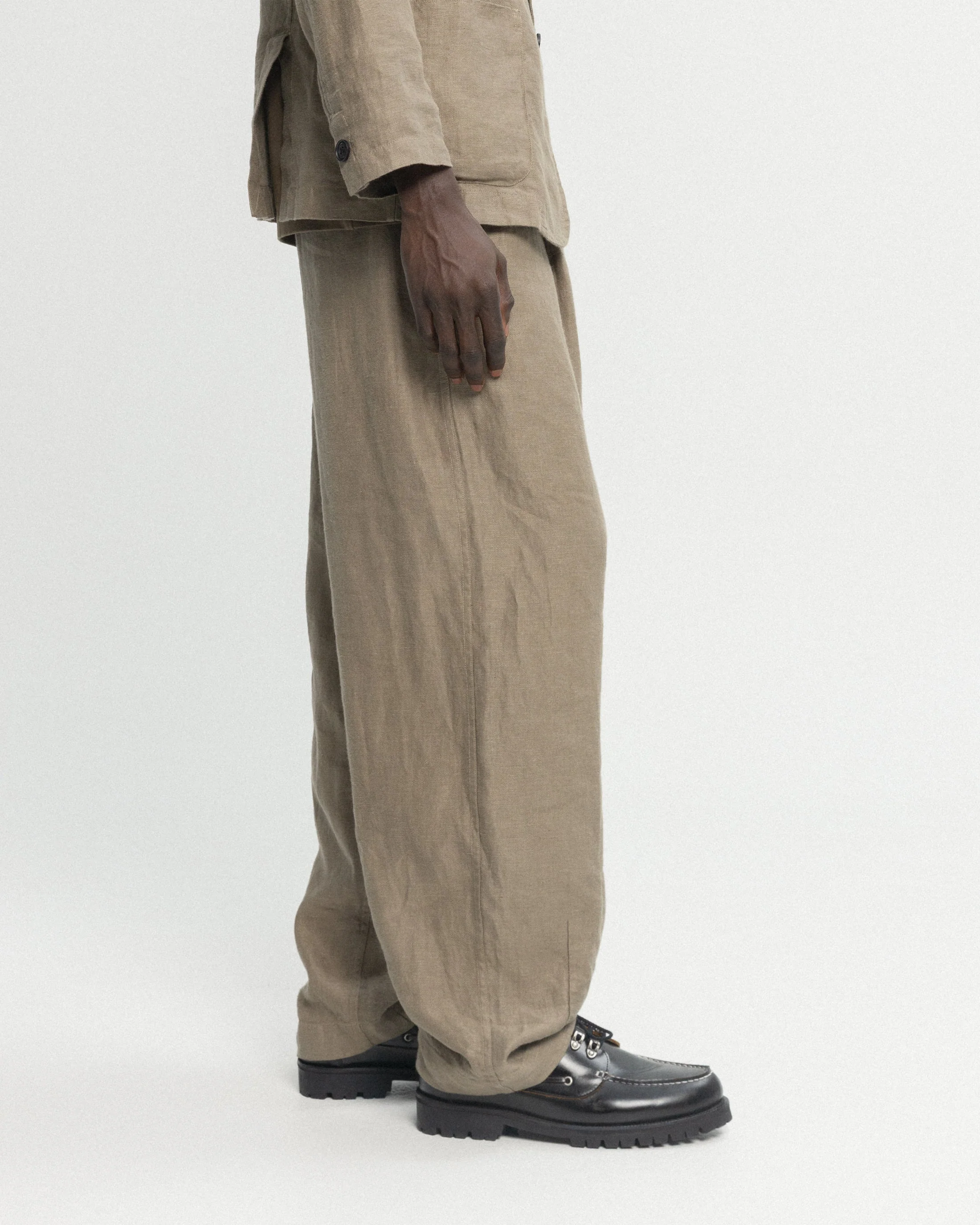 KELL PLEATED BIG PANT - FALLEN ROCK LINEN TWILL - Image 6