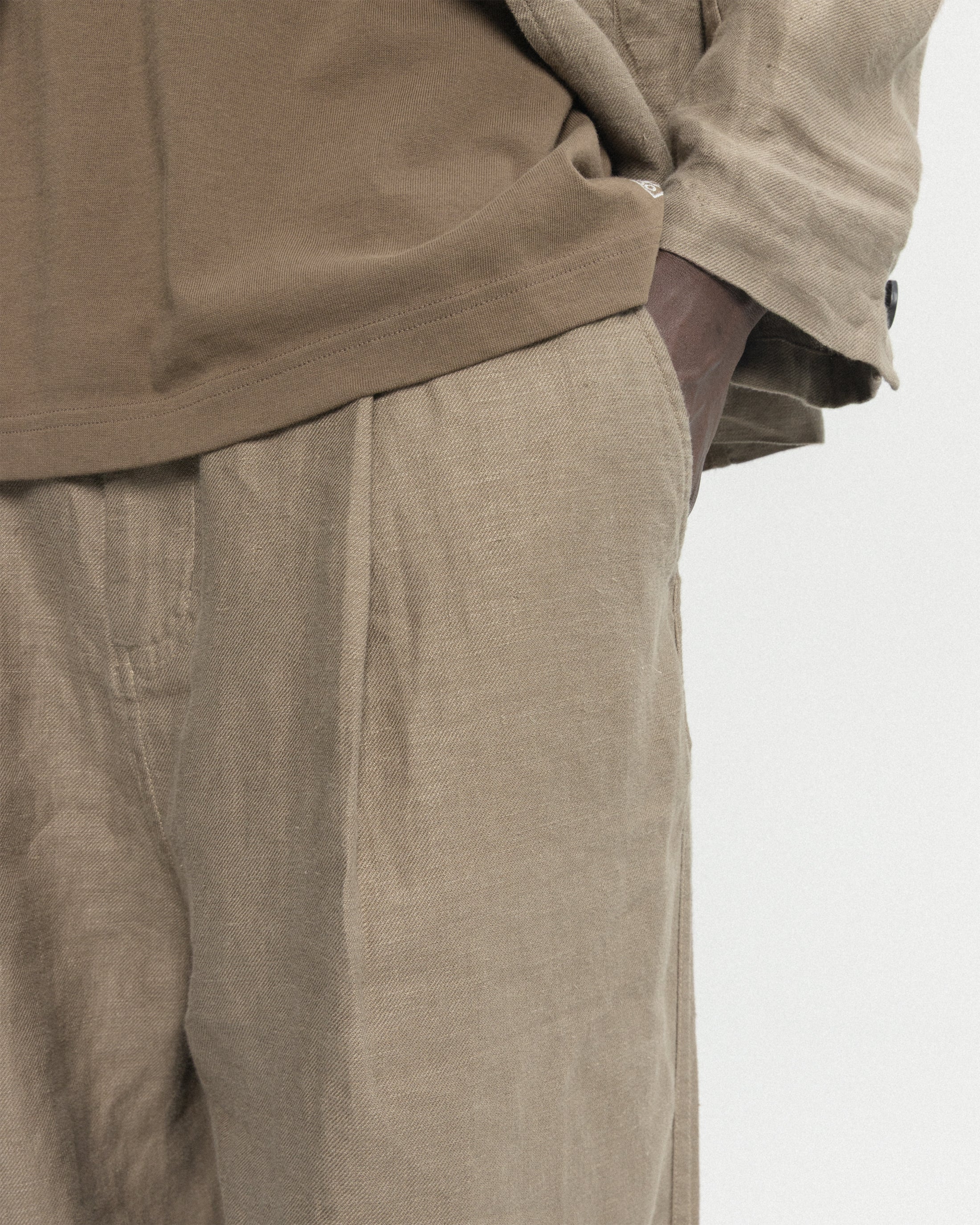 KELL PLEATED BIG PANT - FALLEN ROCK LINEN TWILL - Image 8