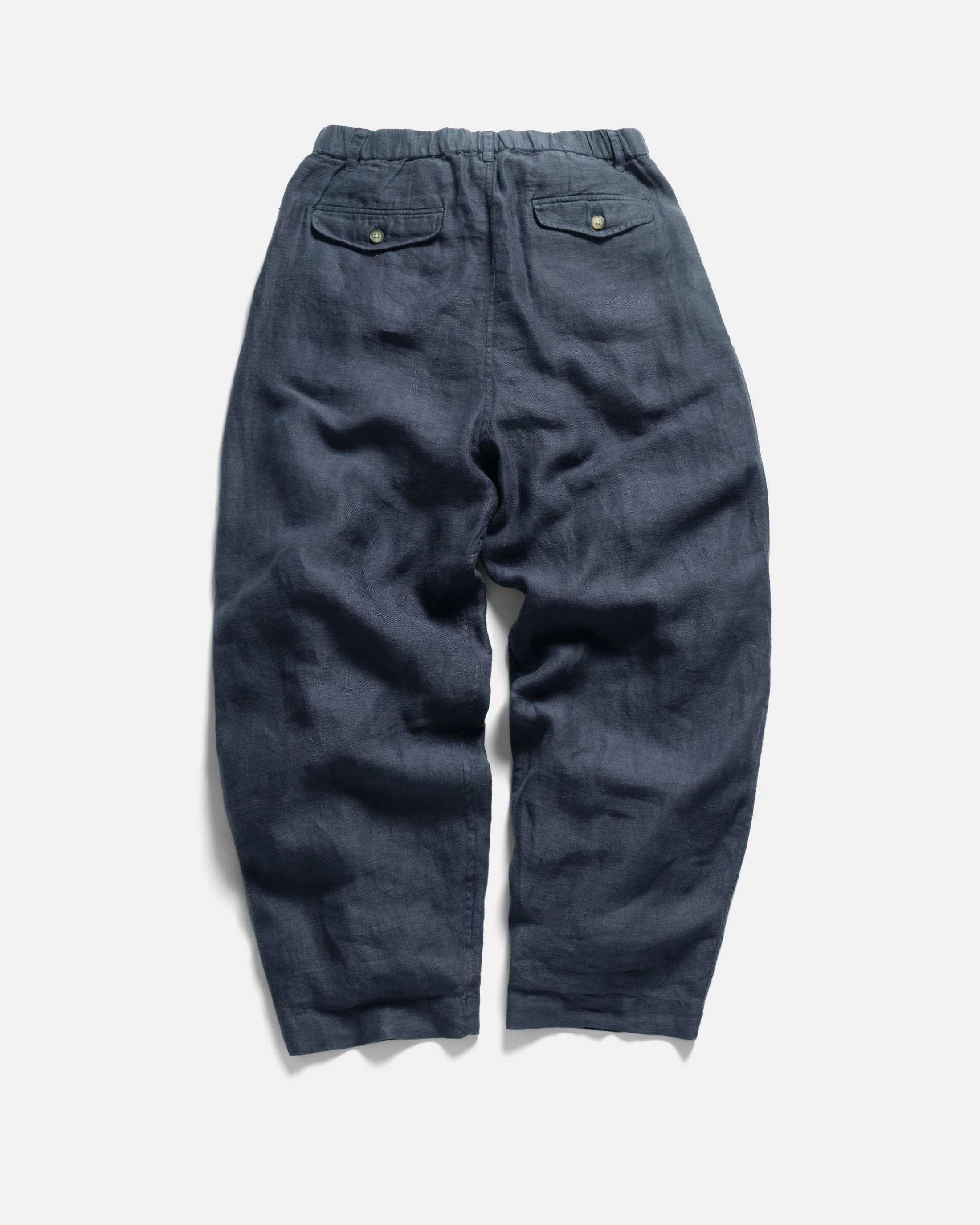 KELL PLEATED BIG PANT - NAVY LINEN TWILL - Image 8