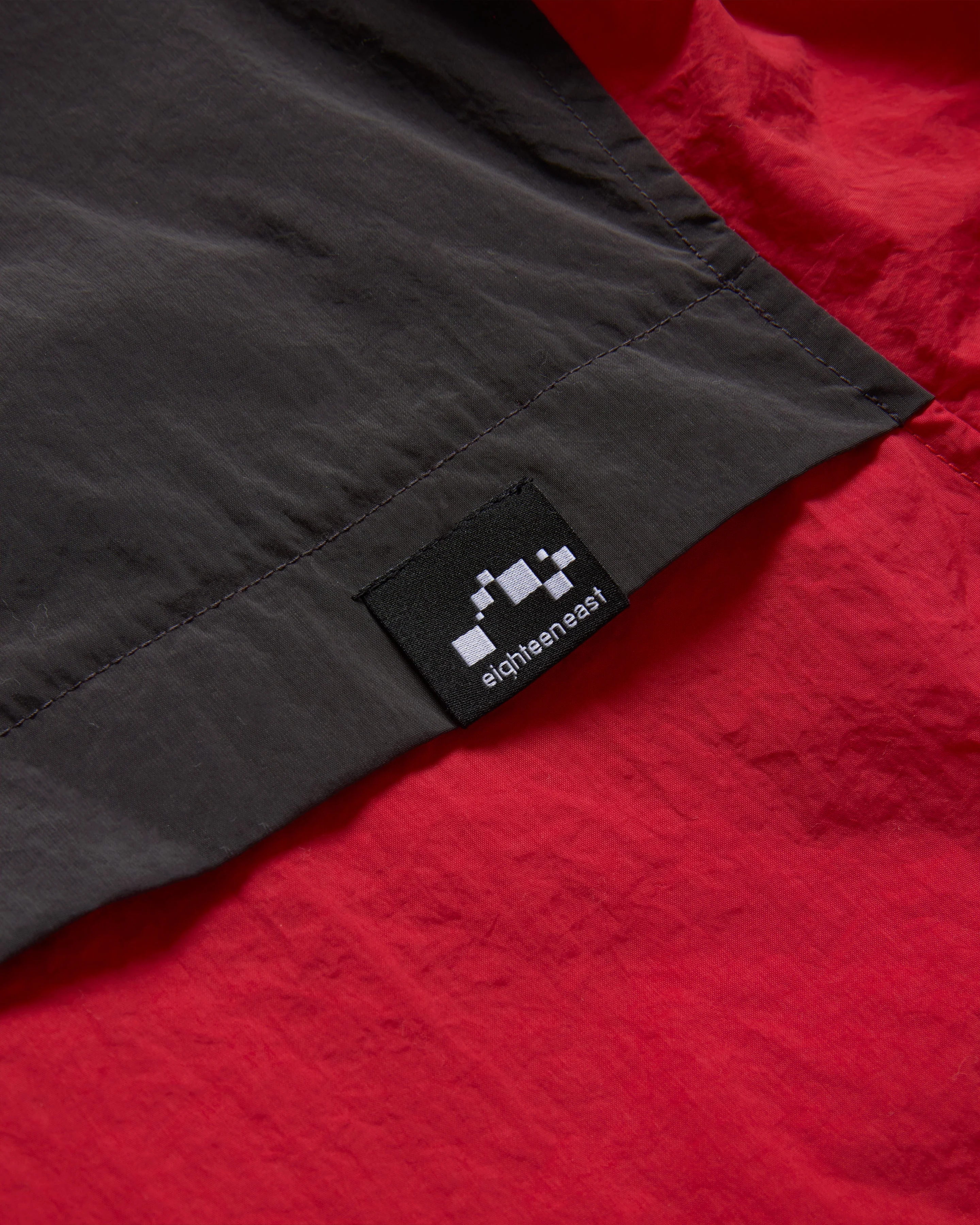 LAINES HOODED SHELL - DAN & WHIT'S RED / WASHED BLACK WATER-REPELLENT NYLON - Image 6