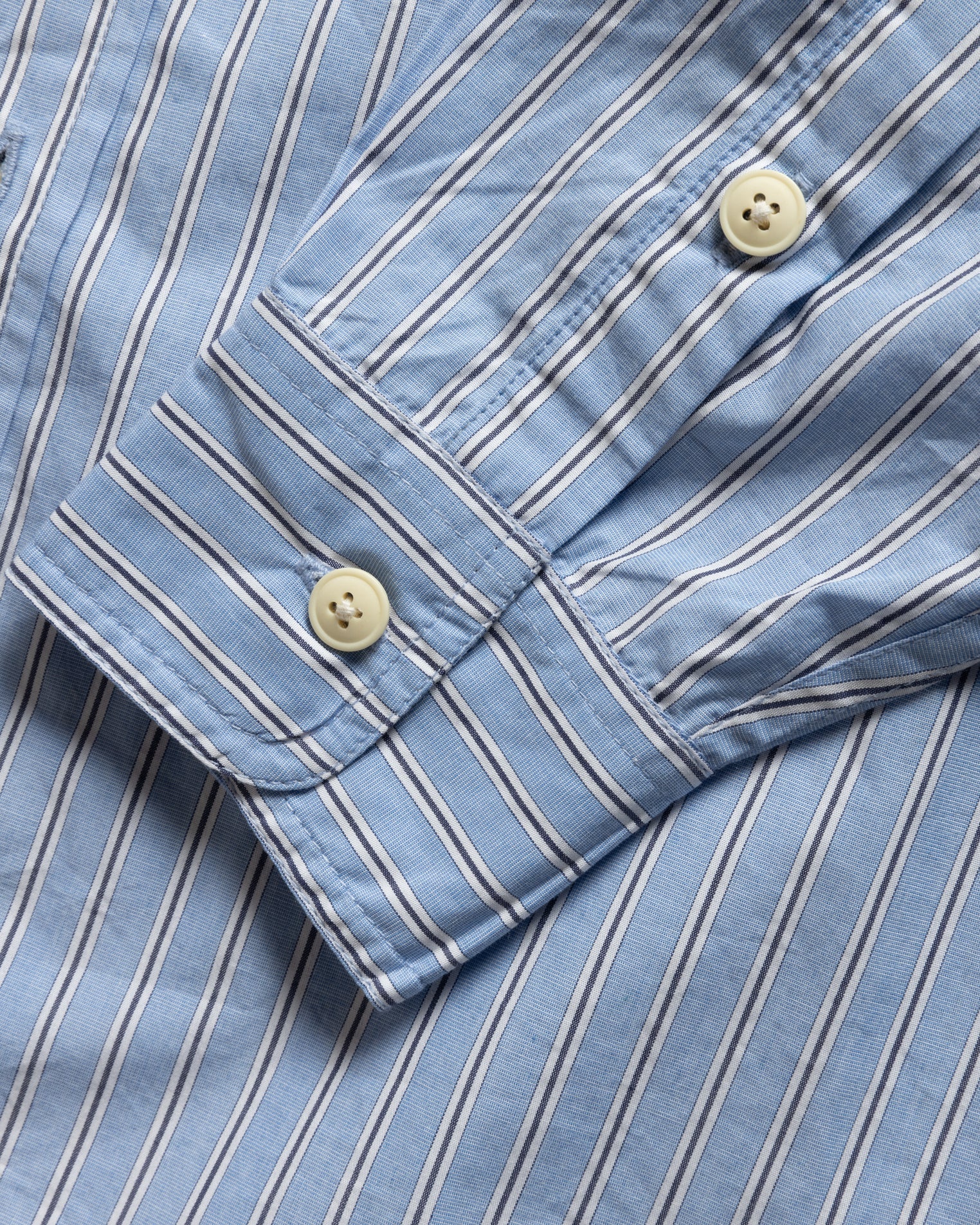 LOCUST POINT COLLAR SHIRT - ROYAL / WHITE / NAVY POPLIN STRIPE - Image 10