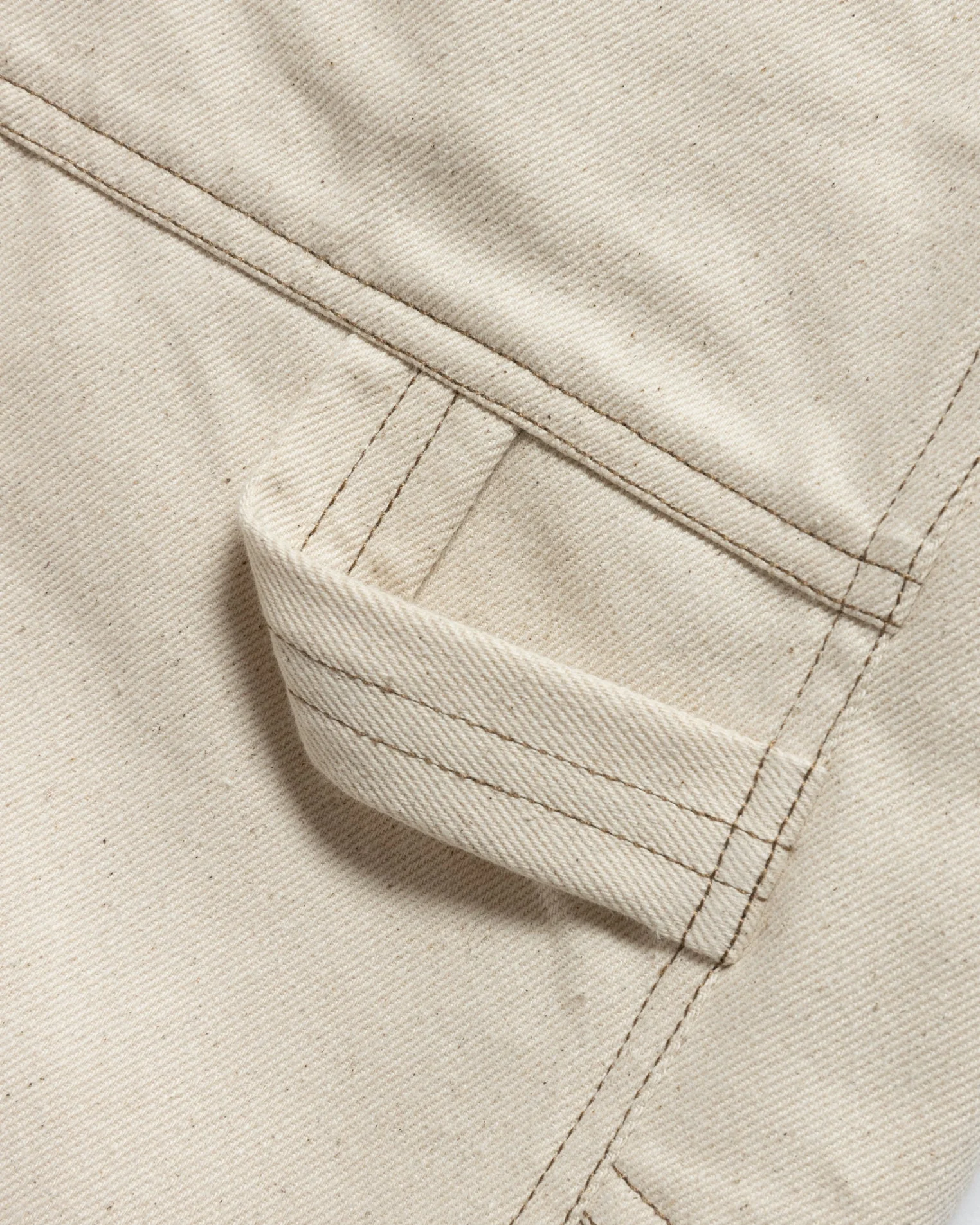 LOTUS CARPENTER SHORTS - 14 oz. UNDYED INDIAN DENIM - Image 4