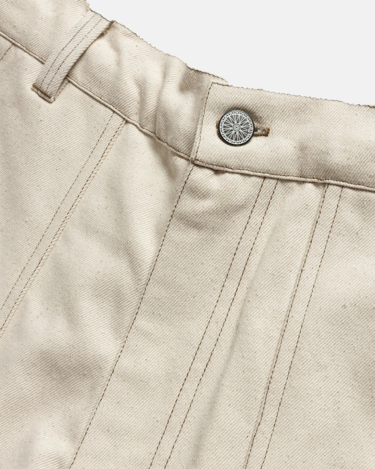 LOTUS CARPENTER SHORTS - 14 oz. UNDYED INDIAN DENIM - Image 6