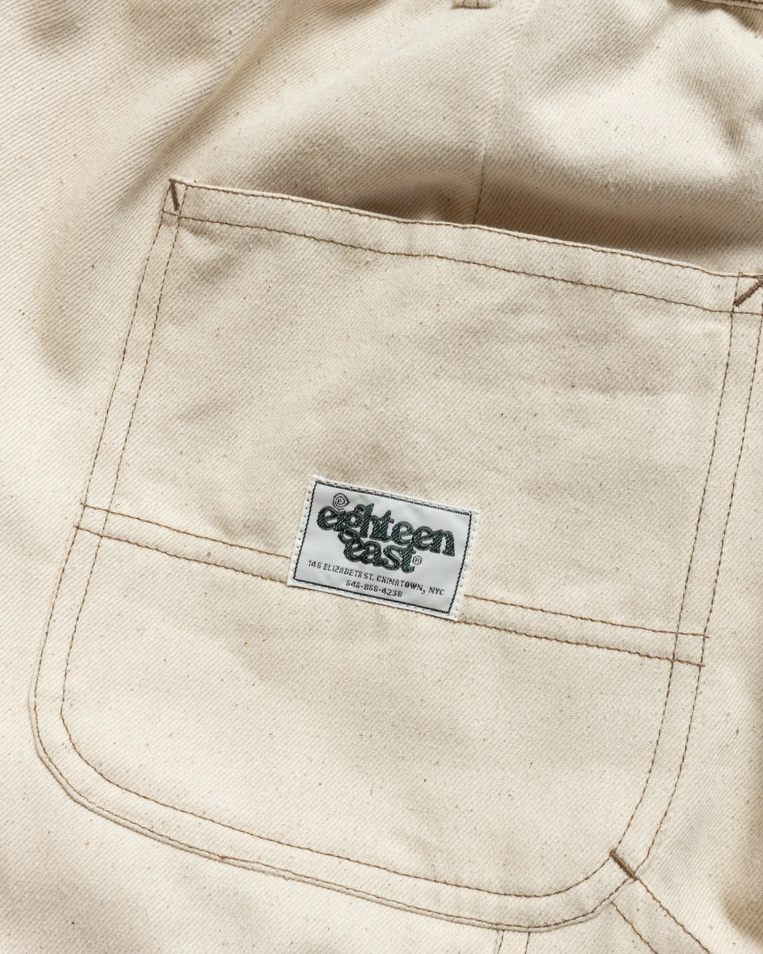 LOTUS CARPENTER SHORTS - 14 oz. UNDYED INDIAN DENIM - Image 9