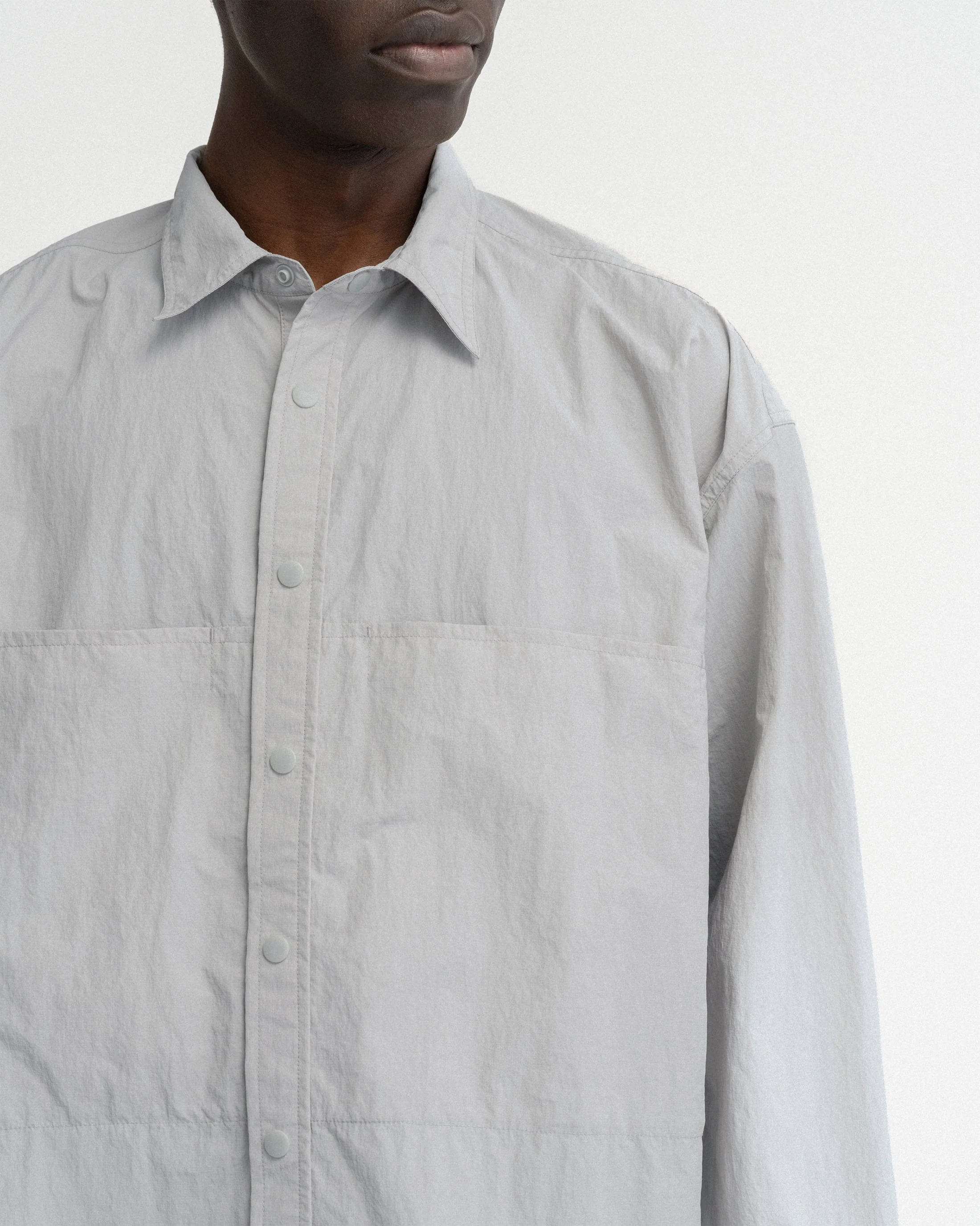 LS EASY WORK SHIRT - FOG GRAY FEATHERWEIGHT MICRO RIPSTOP NYLON - Image 4