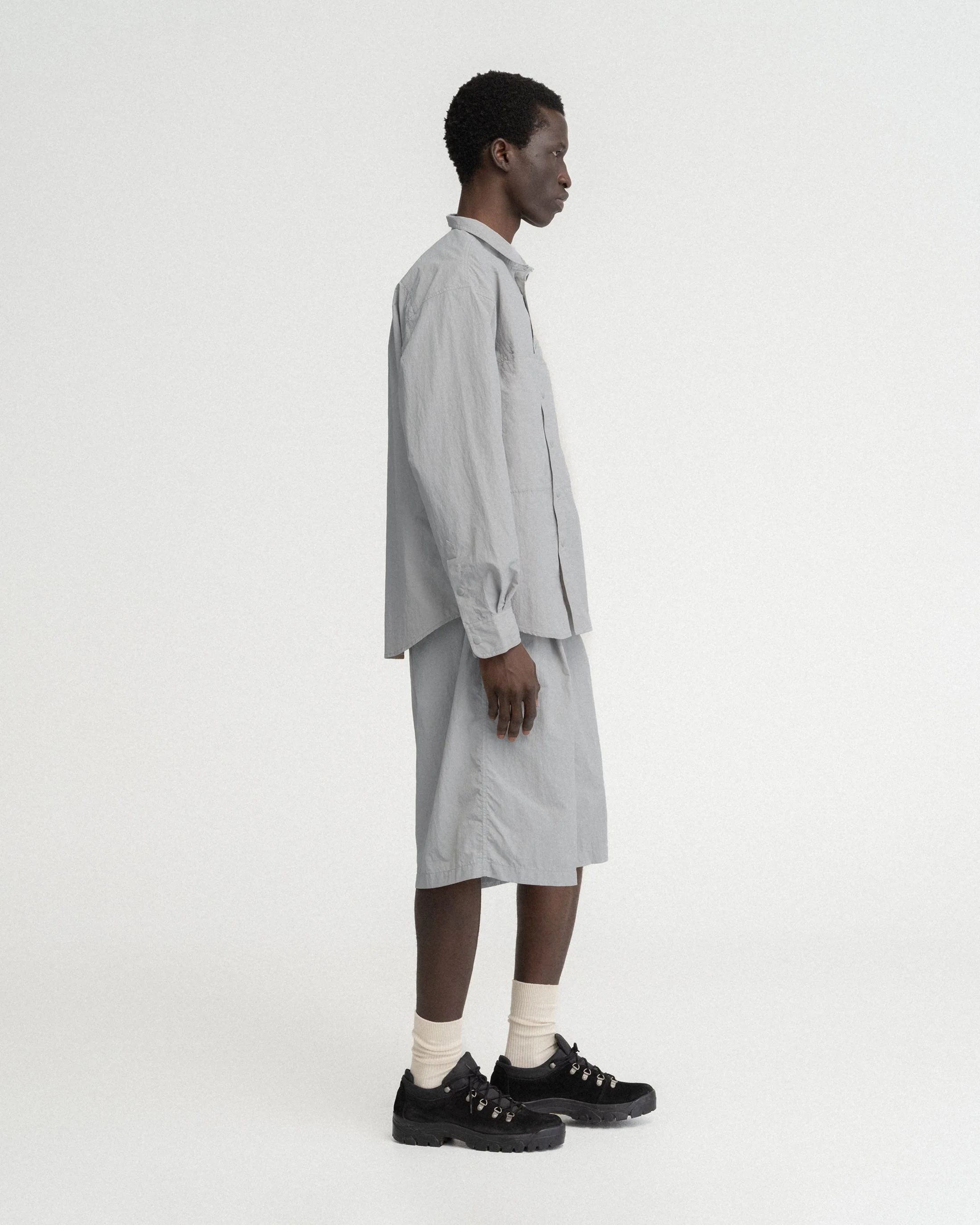 LS EASY WORK SHIRT - FOG GRAY FEATHERWEIGHT MICRO RIPSTOP NYLON - Image 8