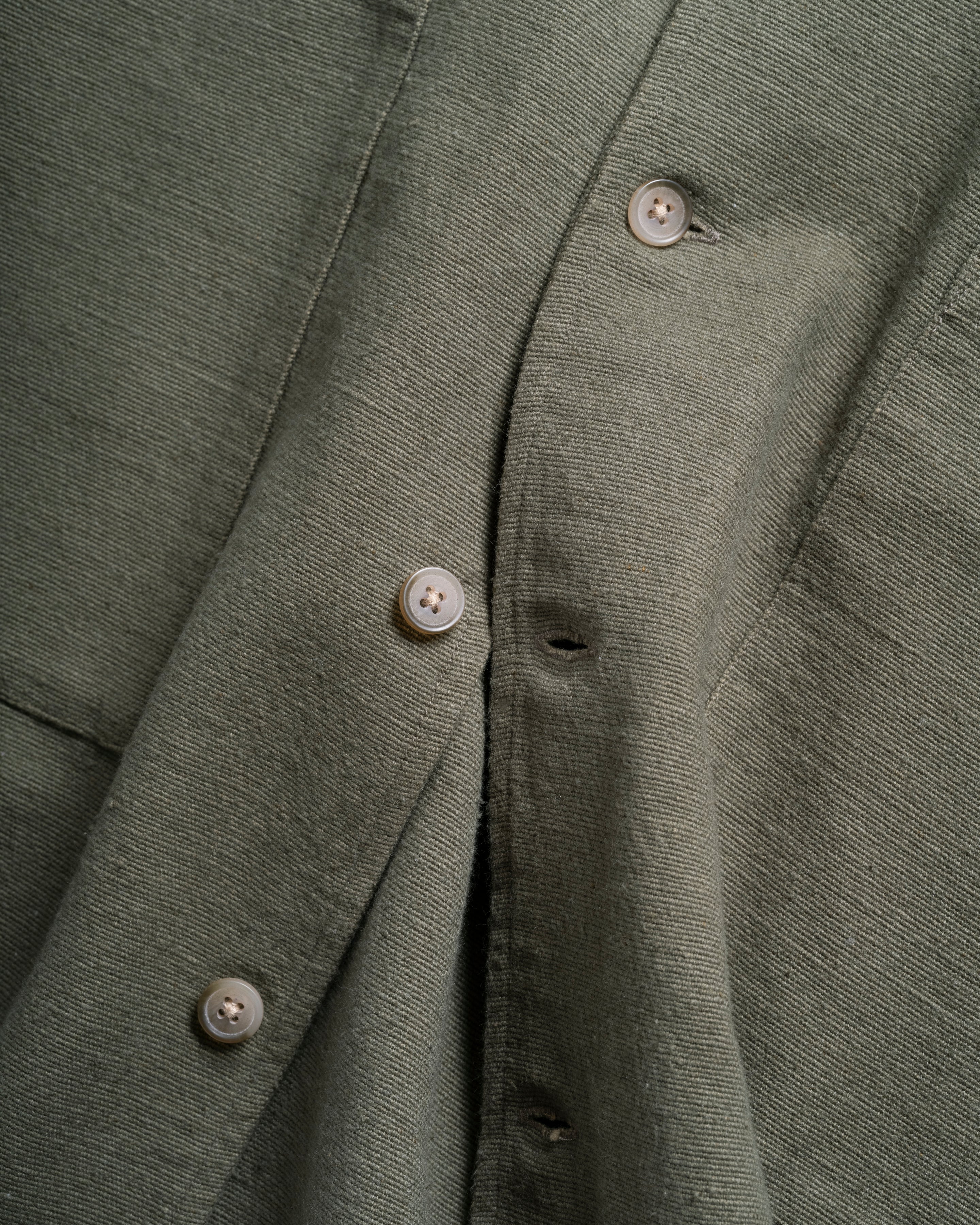 SAM SHIRT JACKET - RIFLE GREEN HANDSPUN COTTON CANVAS - Image 3