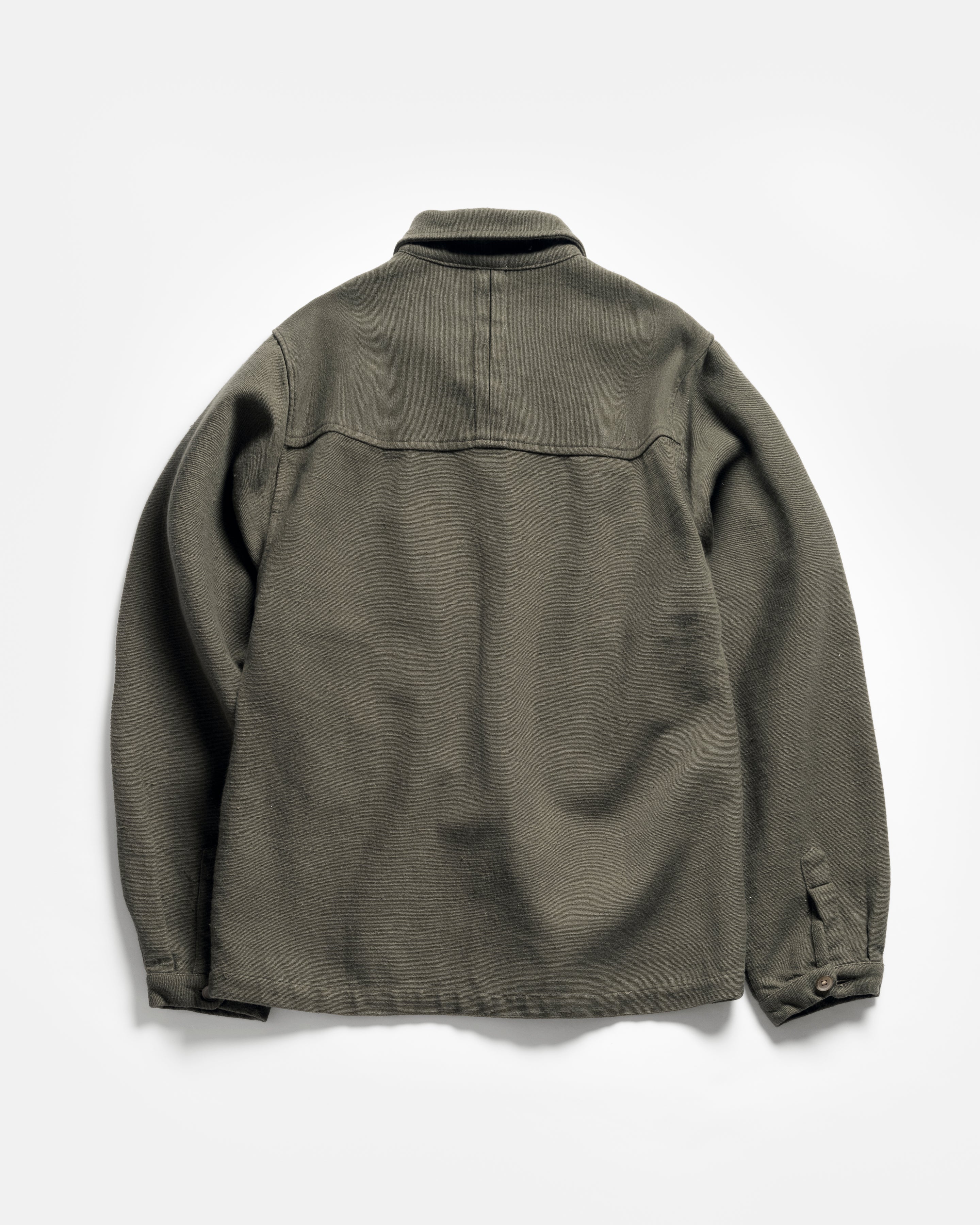 SAM SHIRT JACKET - RIFLE GREEN HANDSPUN COTTON CANVAS - Image 4
