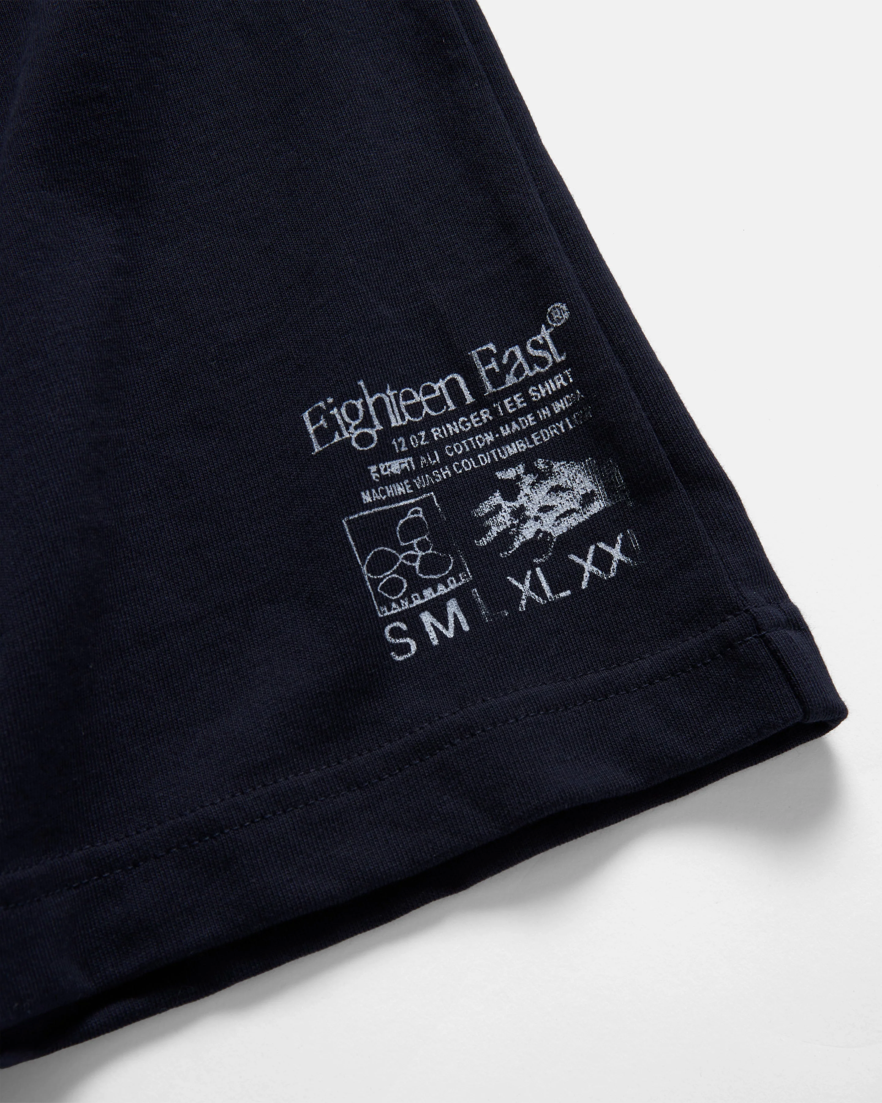 MACOMBER RINGER TEE - MIDNIGHT NAVY / DAN & WHIT'S RED 7.75 oz. ALL SEASON COTTON JERSEY - Image 3