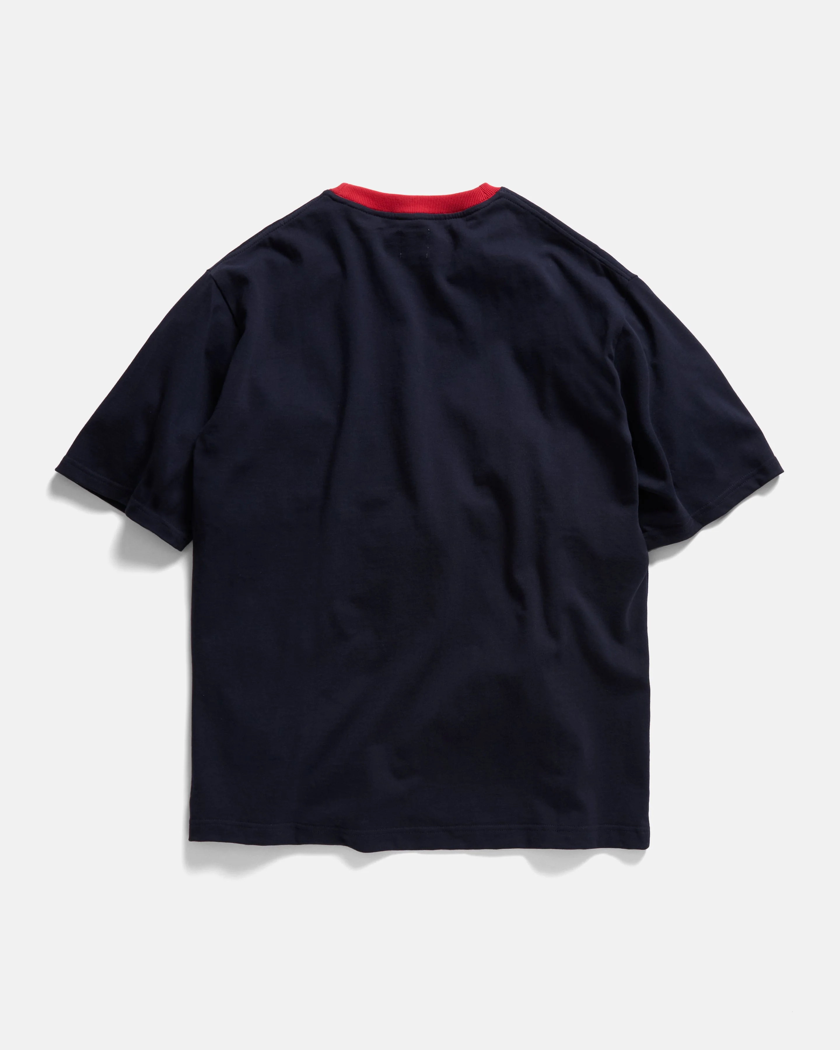 MACOMBER RINGER TEE - MIDNIGHT NAVY / DAN & WHIT'S RED 7.75 oz. ALL SEASON COTTON JERSEY - Image 4