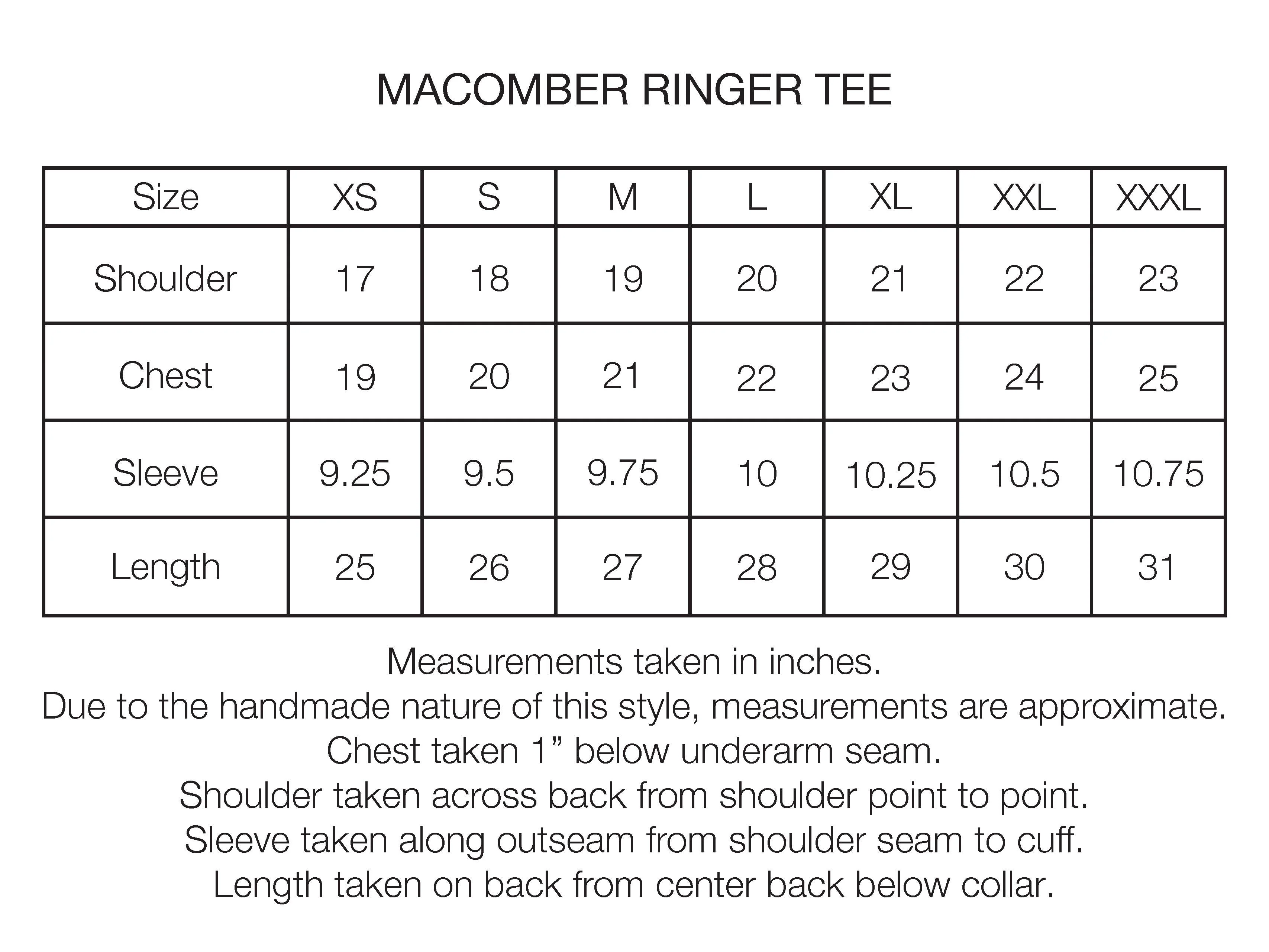 MACOMBER RINGER TEE - MIDNIGHT NAVY / DAN & WHIT'S RED 7.75 oz. ALL SEASON COTTON JERSEY - Image 5