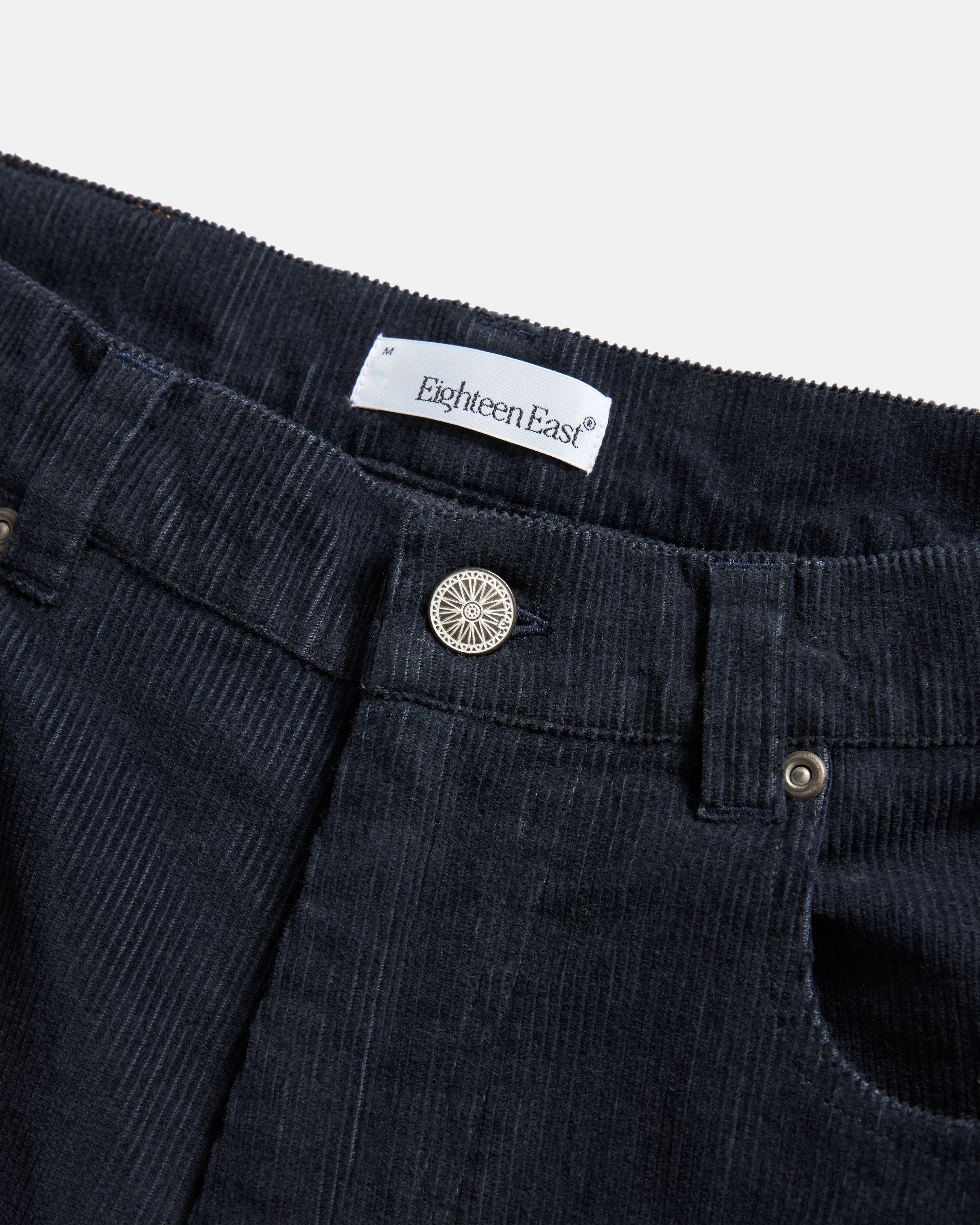 MATTEO FIVE POCKET CORDS - FADED MIDNIGHT NAVY COTTON CORDUROY - Image 3