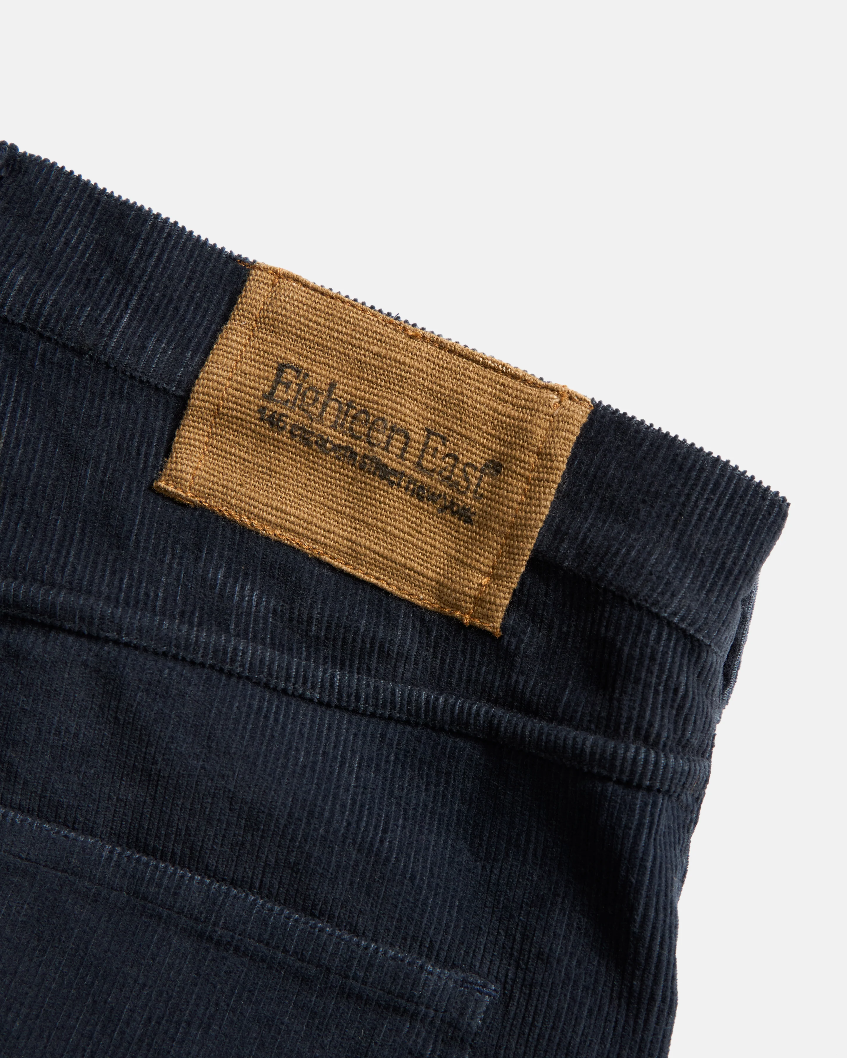 MATTEO FIVE POCKET CORDS - FADED MIDNIGHT NAVY COTTON CORDUROY - Image 5