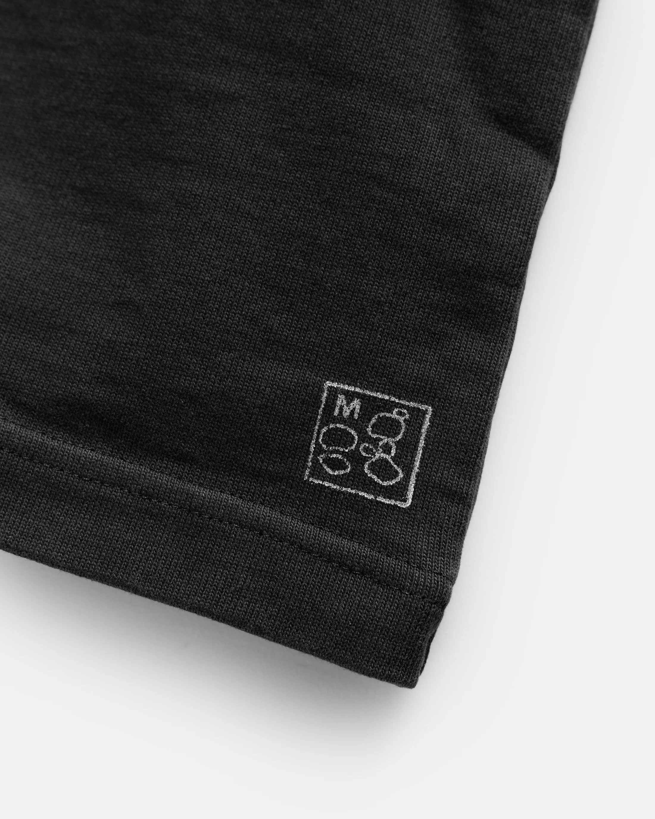 MOORE HEAVYWEIGHT TEE - BLACK 12.25 oz. COTTON JERSEY - Image 3