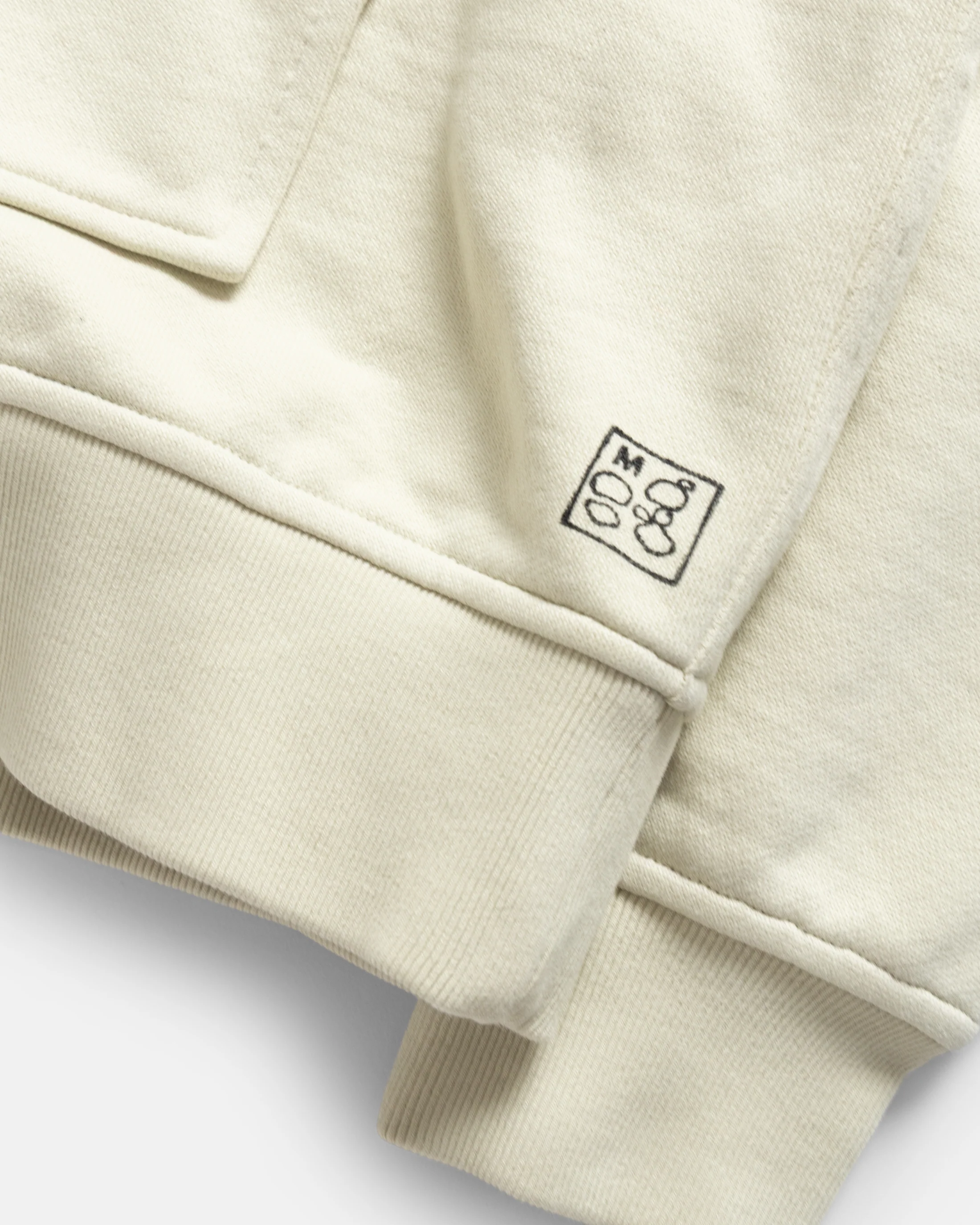 NOVIS HOODED SWEATSHIRT - BARELY LICHEN 19oz. ALL COTTON LOOPBACK TERRY FLEECE - Image 6