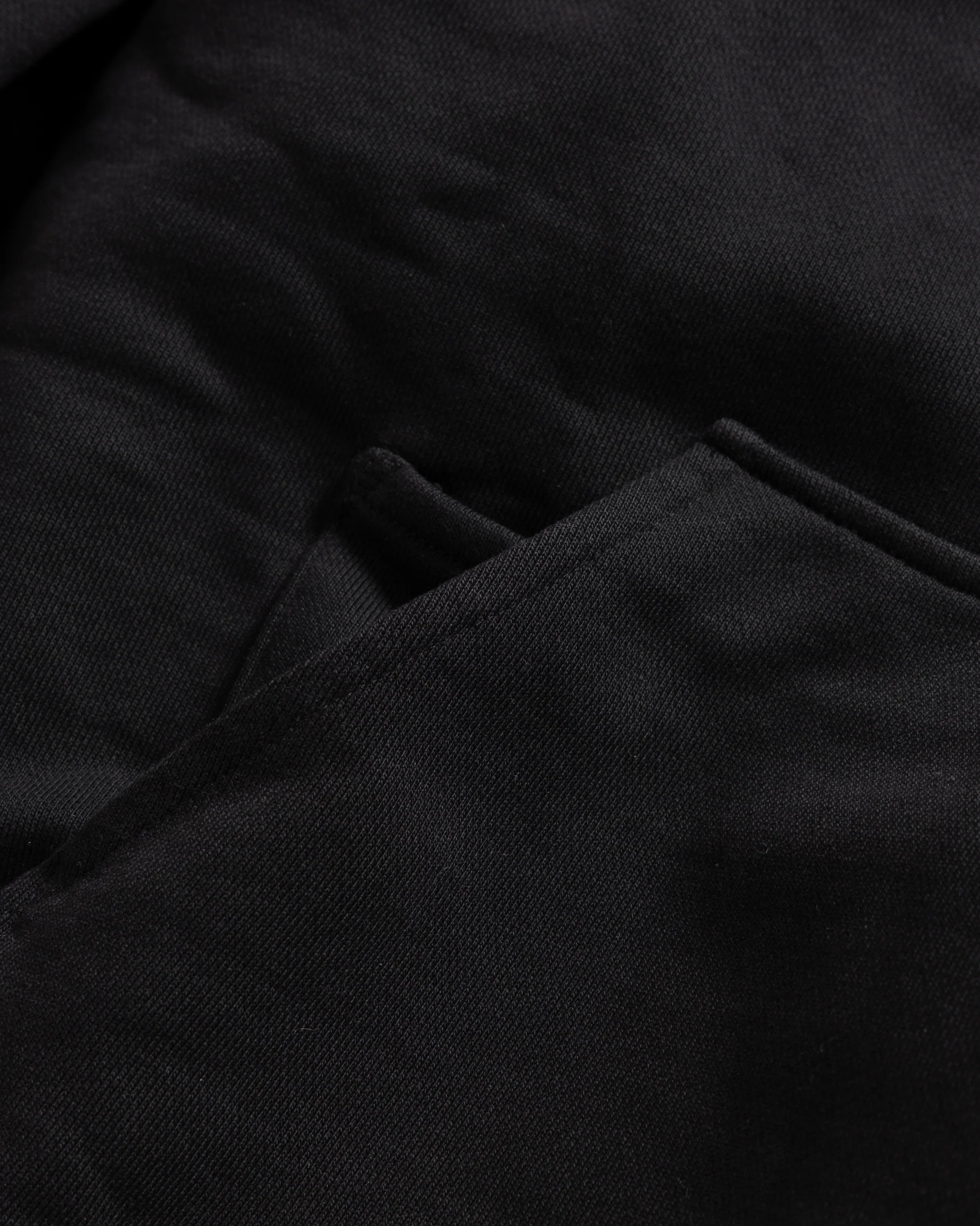 NOVIS HOODED SWEATSHIRT - BLACK 19oz. ALL COTTON LOOPBACK TERRY FLEECE - Image 3
