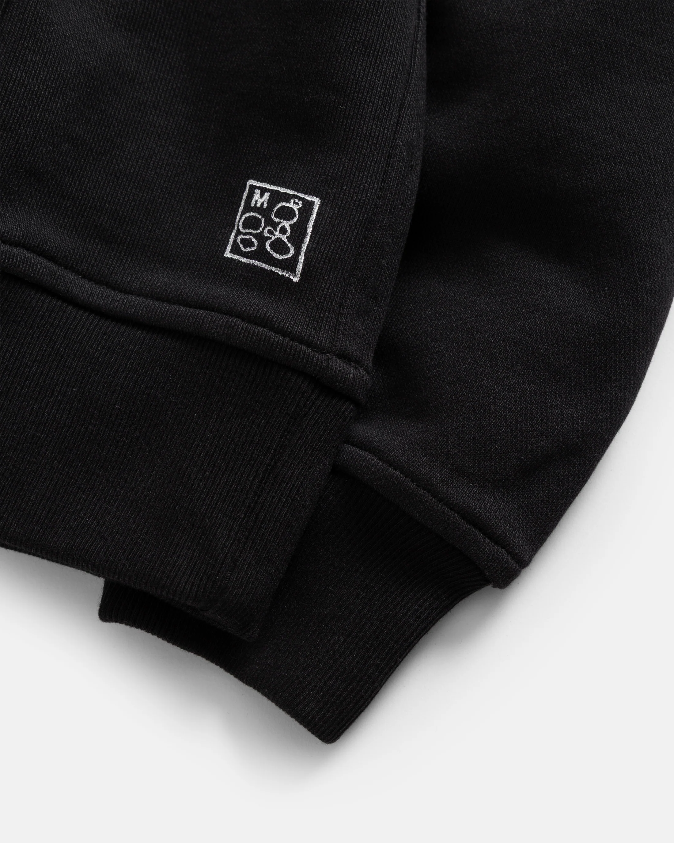 NOVIS HOODED SWEATSHIRT - BLACK 19oz. ALL COTTON LOOPBACK TERRY FLEECE - Image 4
