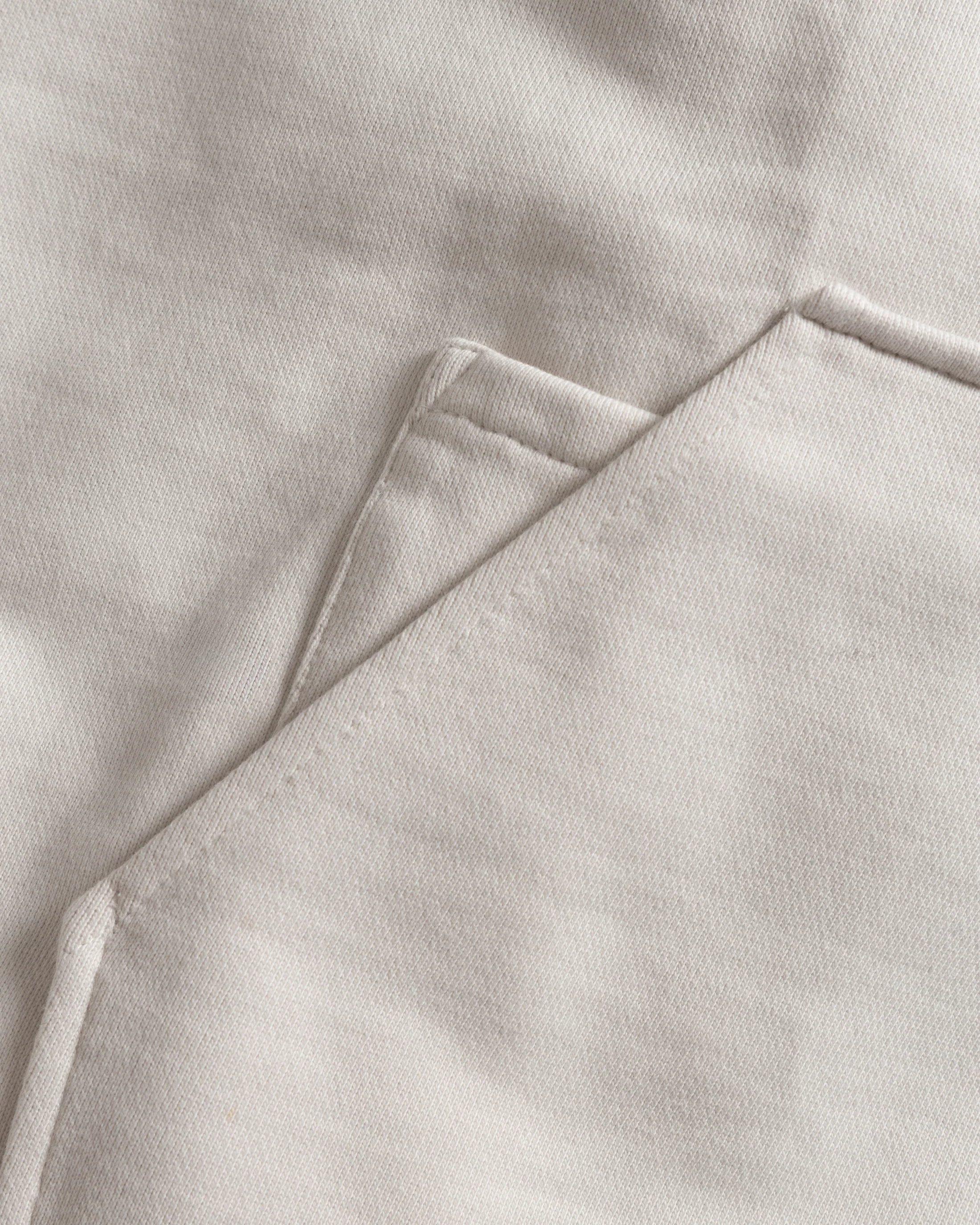 NOVIS HOODED SWEATSHIRT - ECRU 19oz. ALL COTTON LOOPBACK TERRY FLEECE - Image 3