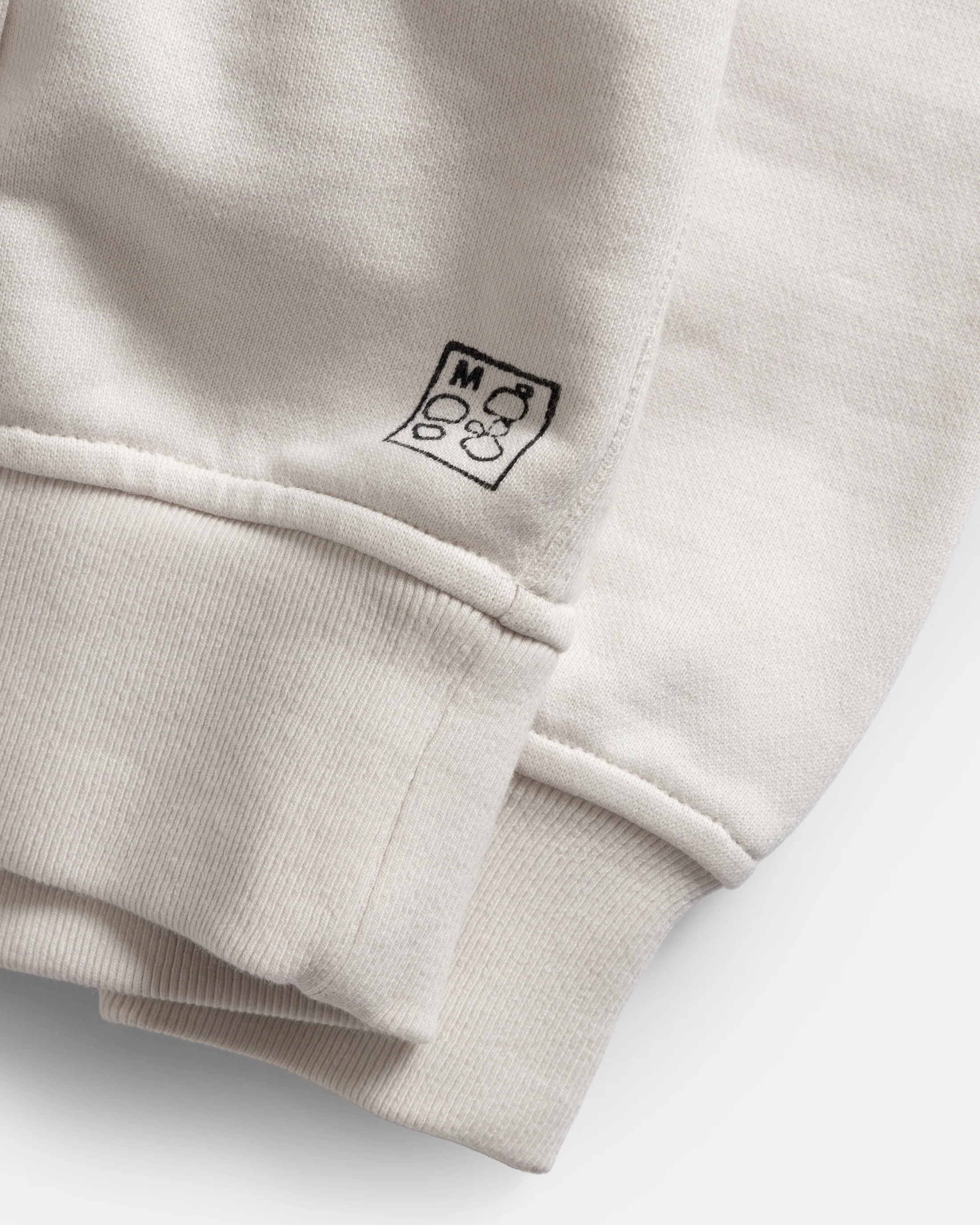 NOVIS HOODED SWEATSHIRT - ECRU 19oz. ALL COTTON LOOPBACK TERRY FLEECE - Image 5