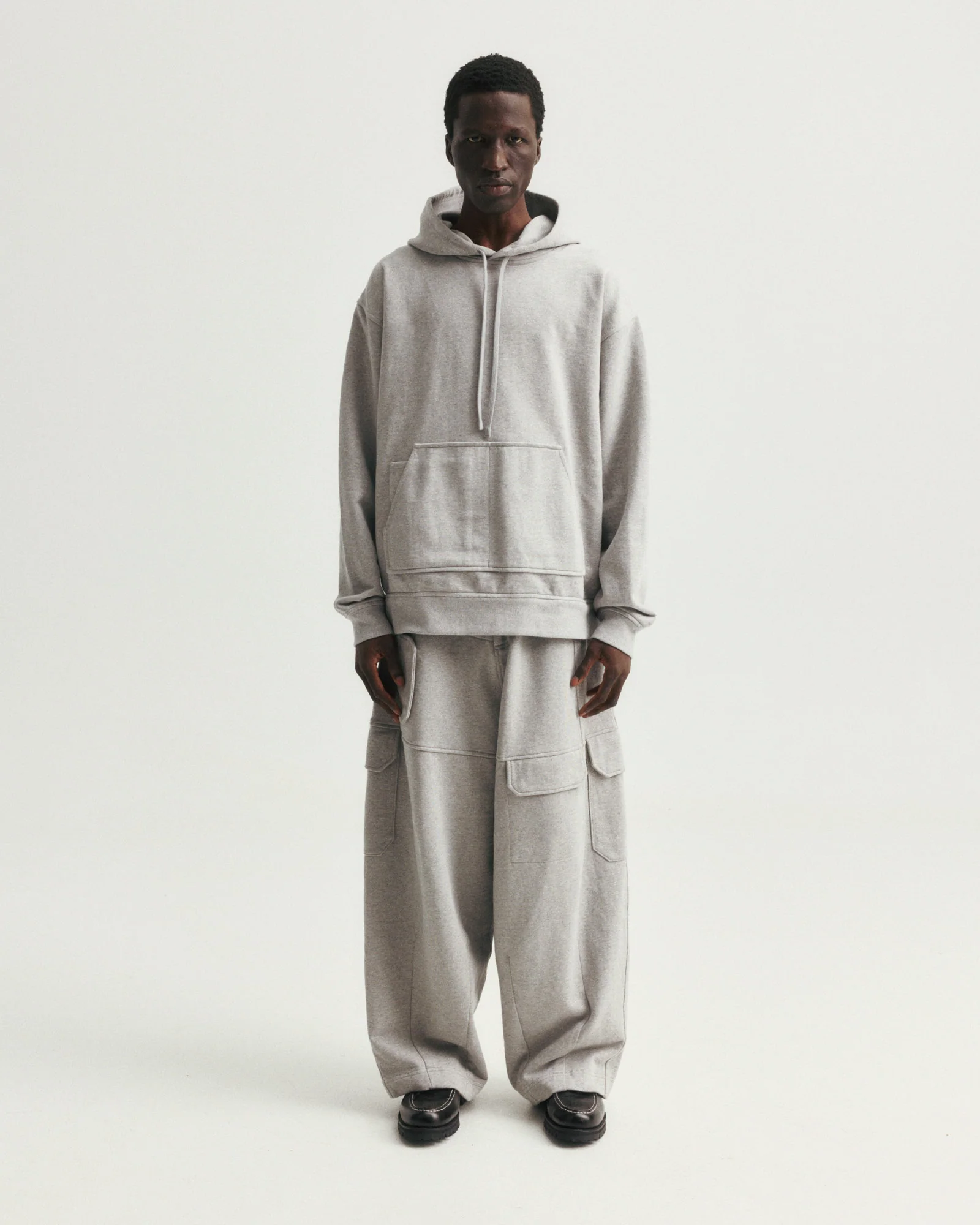 NOVIS HOODED SWEATSHIRT - PRACTICE HEATHER 19oz. ALL COTTON LOOPBACK TERRY FLEECE - Image 4