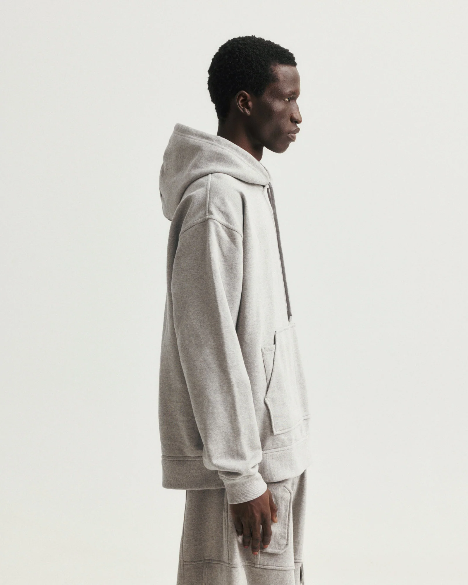 NOVIS HOODED SWEATSHIRT - PRACTICE HEATHER 19oz. ALL COTTON LOOPBACK TERRY FLEECE - Image 6